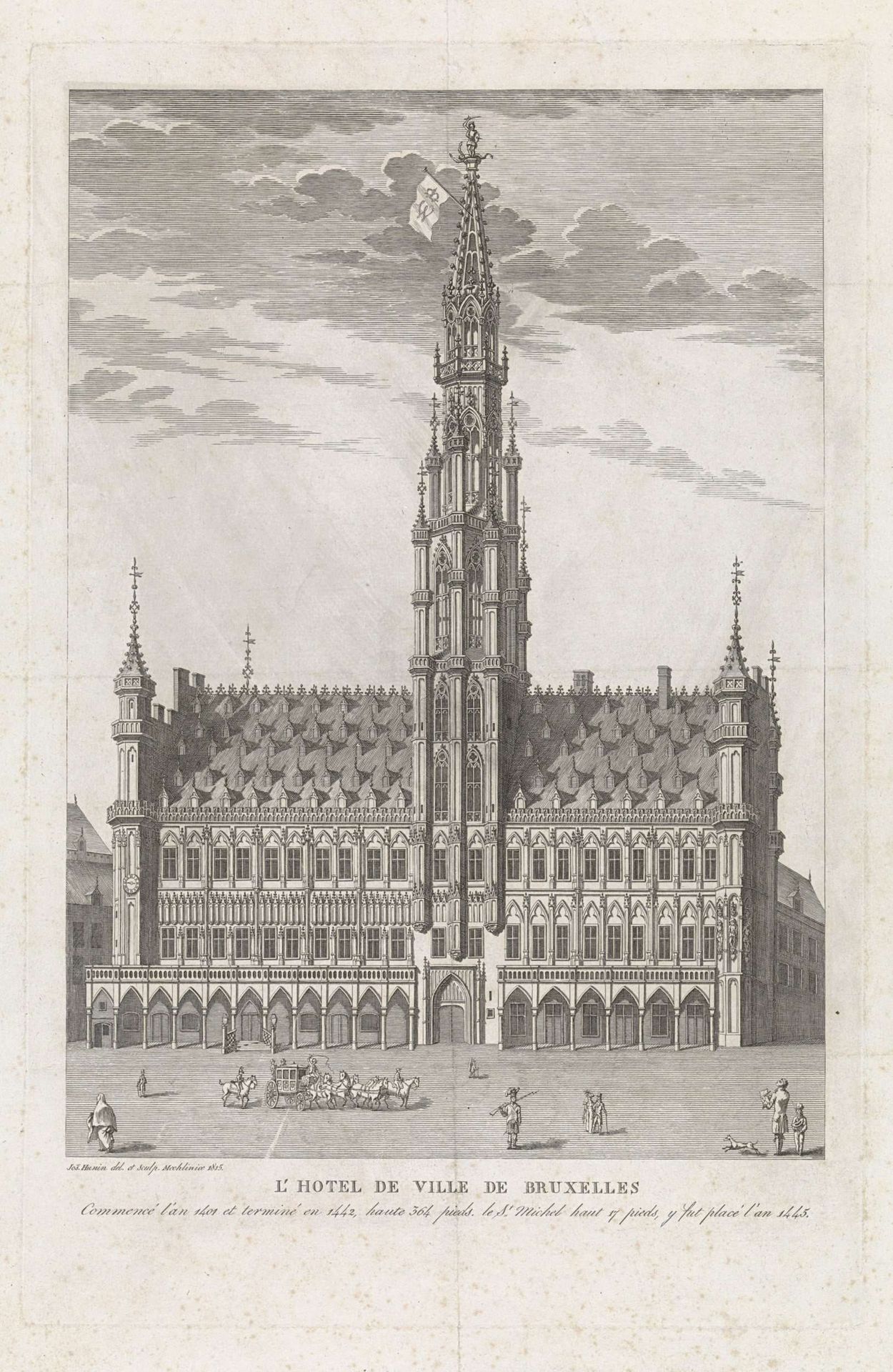Stadhuis te Brussel by Joseph Hunin