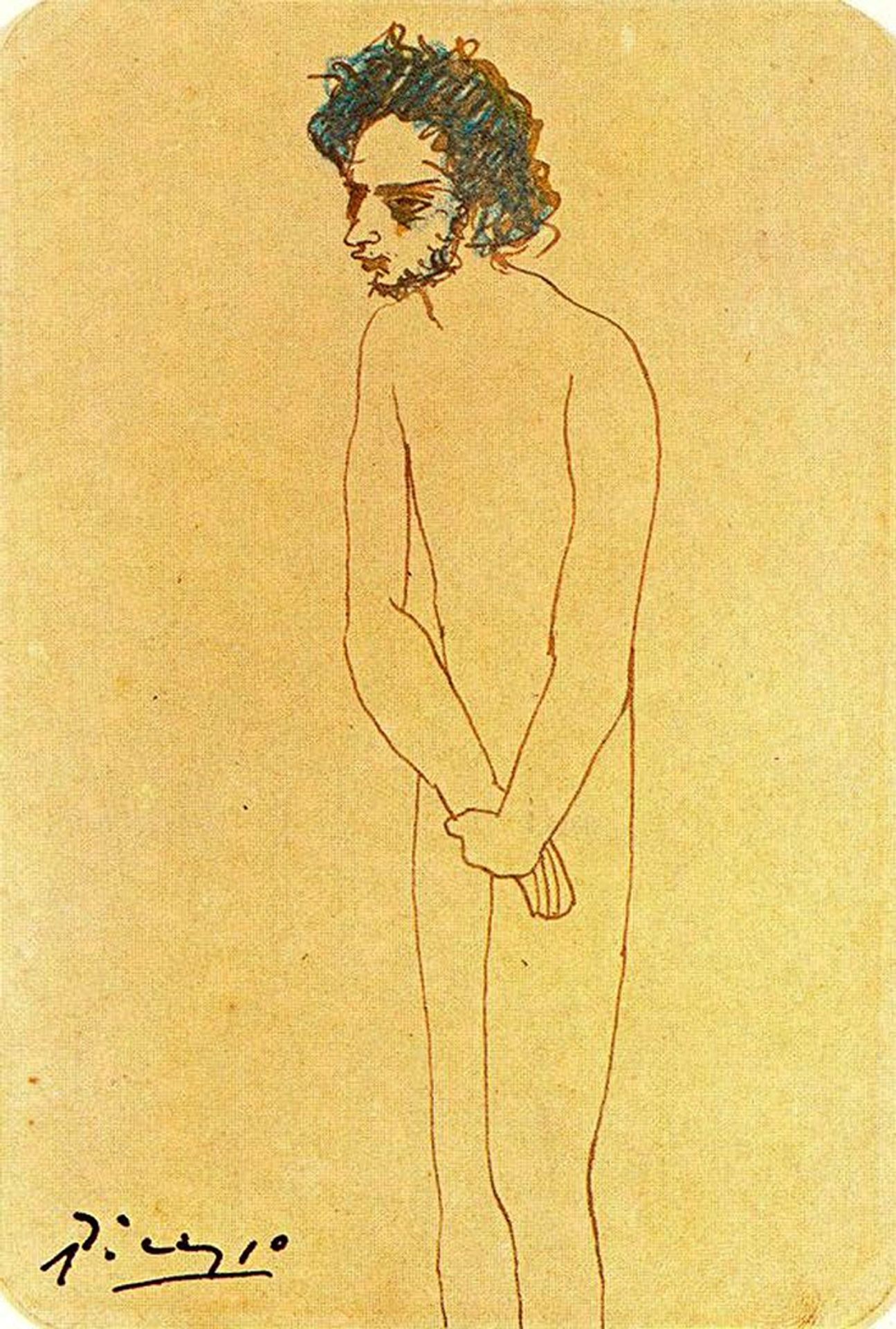 Portrait of nude Casagemas by Pablo Picasso