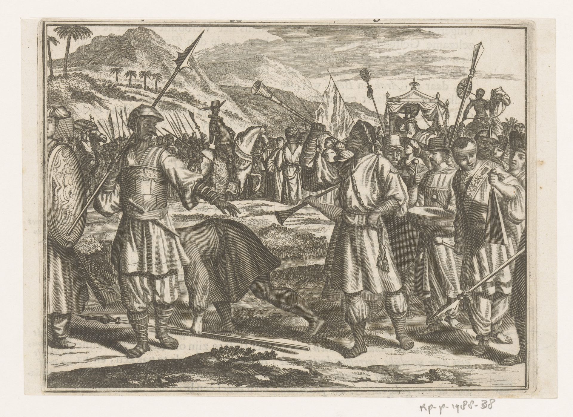 Ontvangst van Vasco da Gama bij de samorijn by Gonsales Appelmans