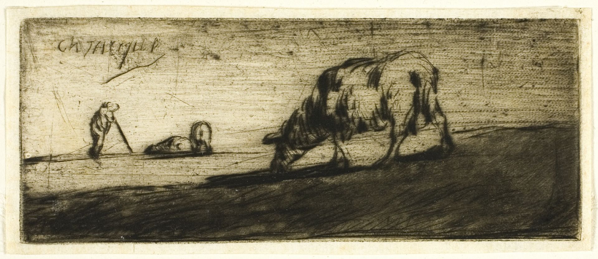A Sheep Grazing by Jean-François Millet