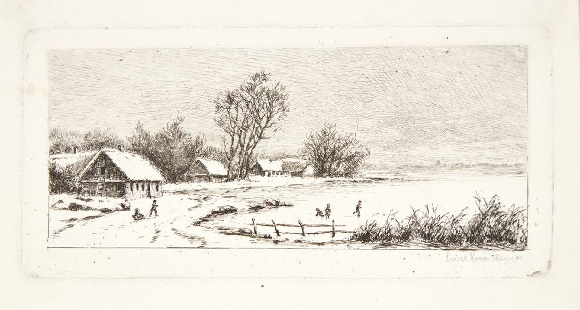 Vinterdag ved en sjællandsk sø by Louise Ravn-Hansen