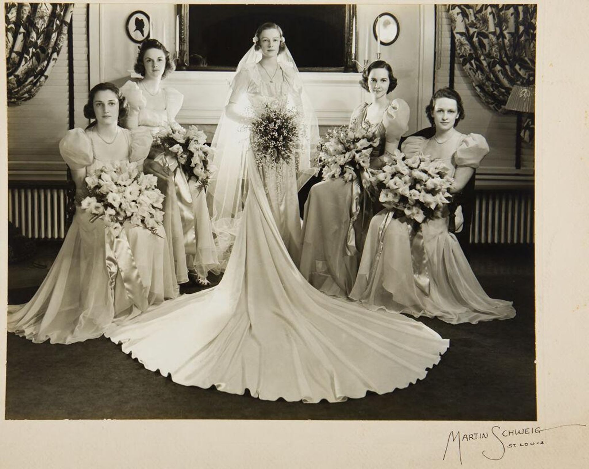 Untitled (bride and bridesmaids) by Martin Schweig