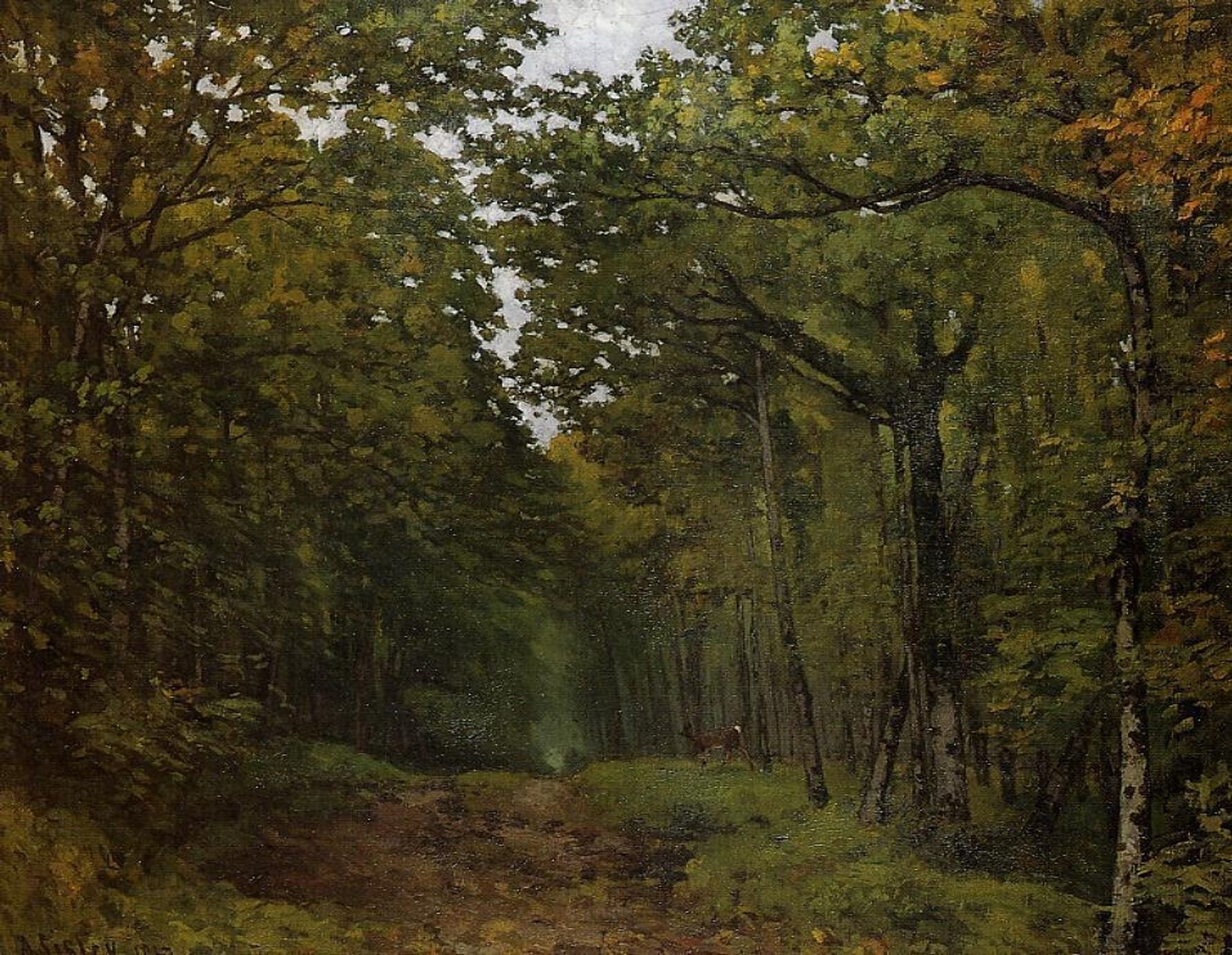Avenue of Chestnut Trees near La Celle Saint Cloud by Alfred Sisley