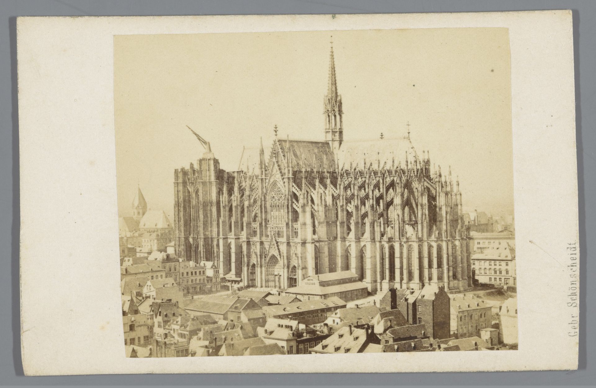 Dom van Keulen in aanbouw by Gebrüder Schönscheidt