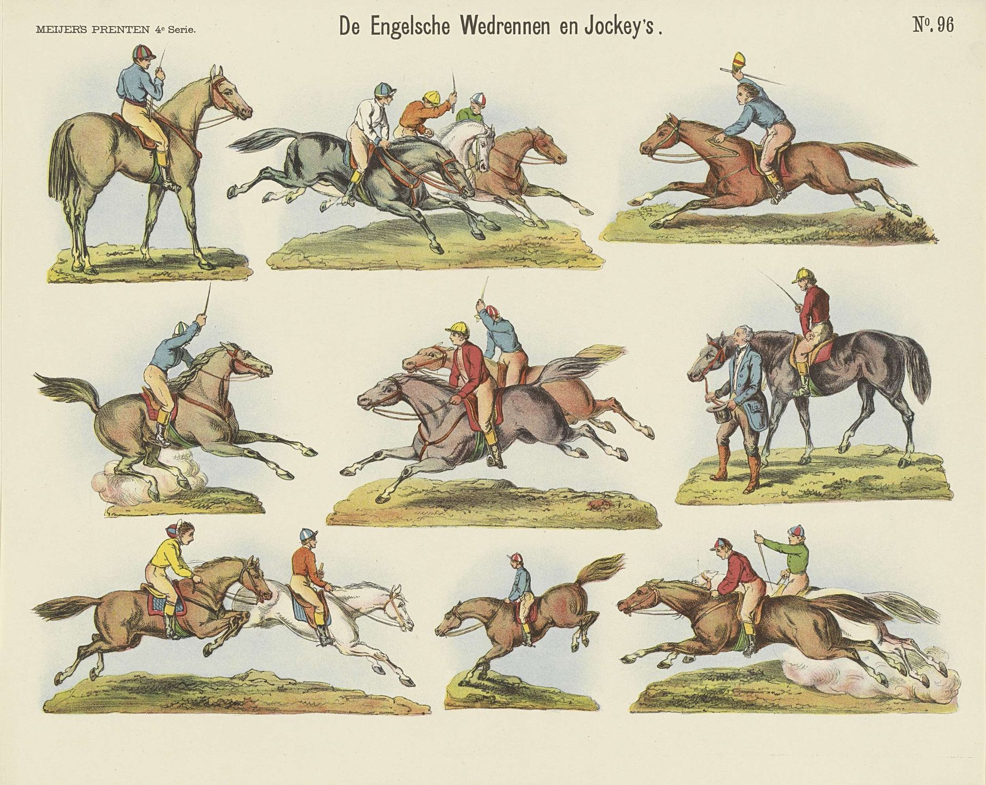 De Engelsche wedrennen en jockey's by De Ruyter & Meijer