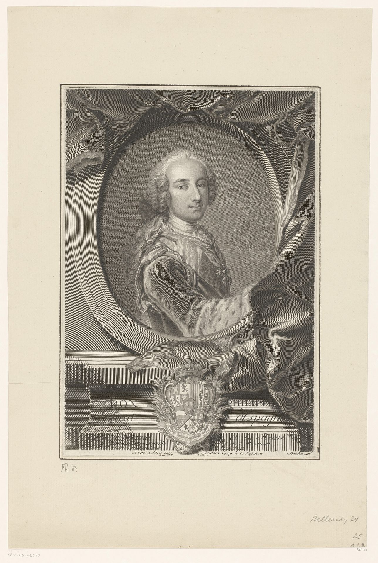 Portret van Filips van Parma by Jean-Joseph Baléchou