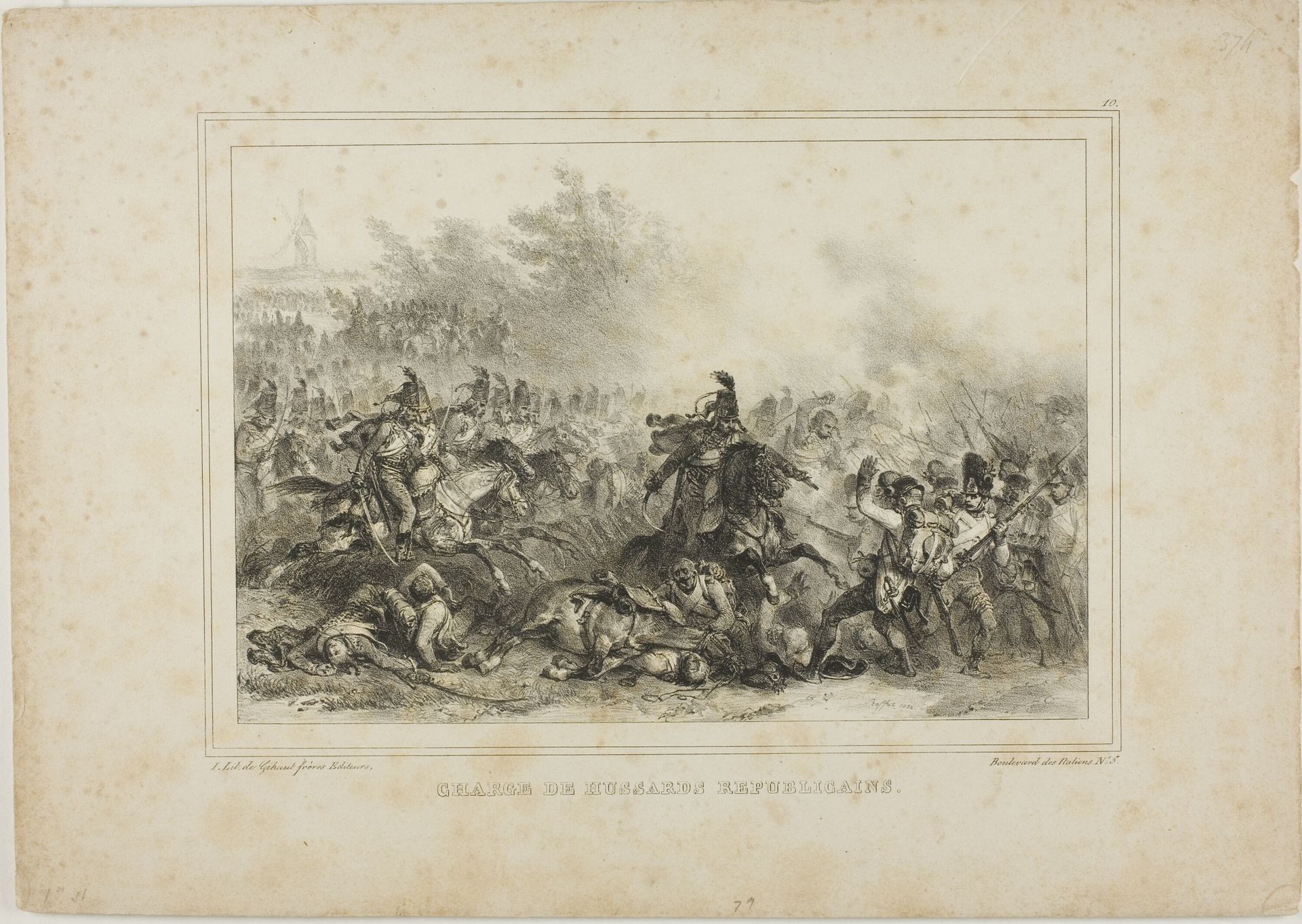 Charge of the Republican Hussards by Auguste Raffet