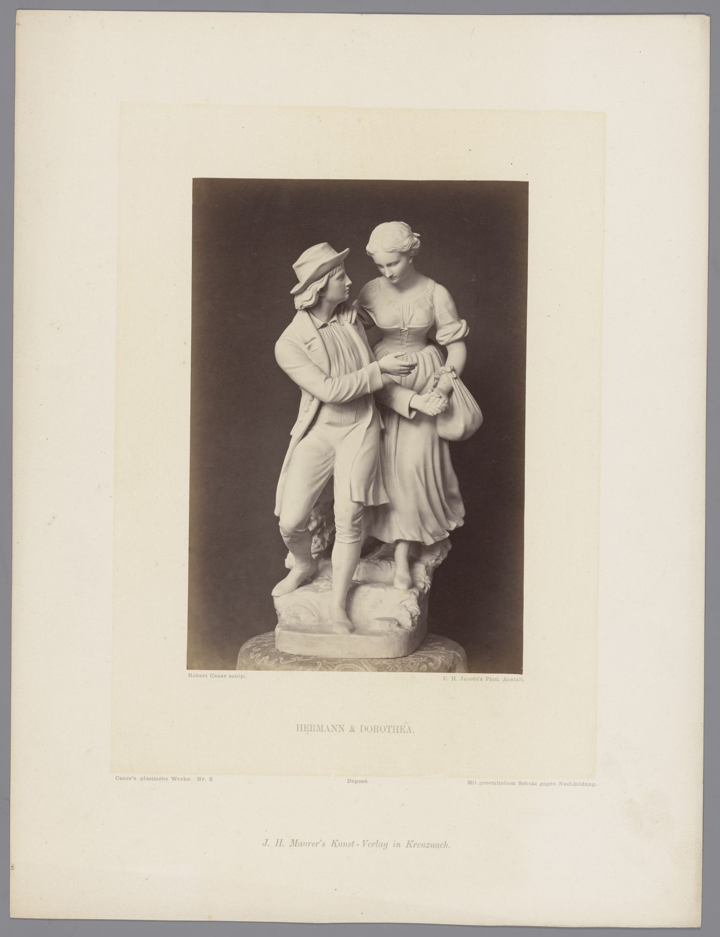 Hermann en Dorothea door Robert Cauer by Carl Heinrich Jacobi
