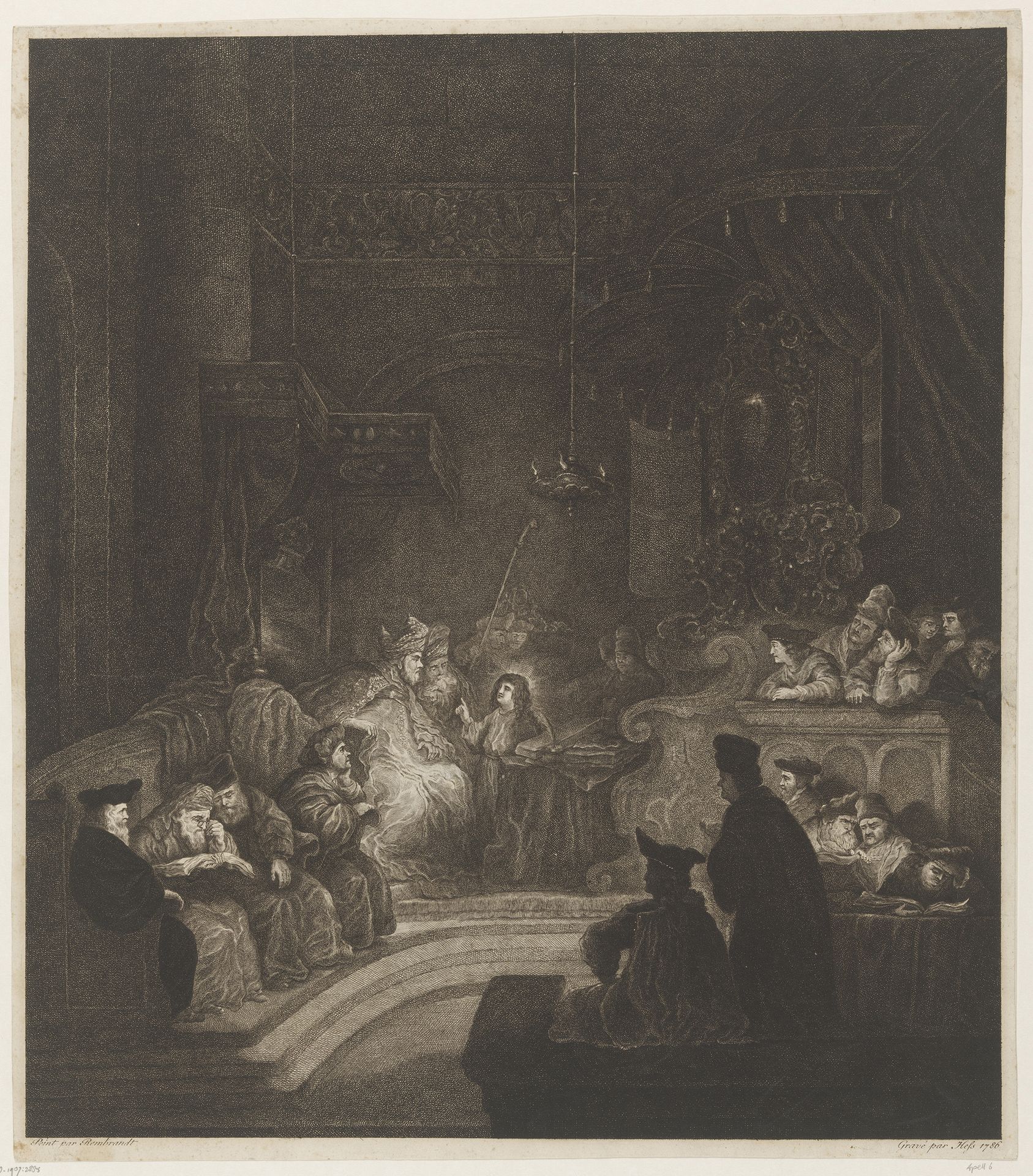 Christus predikend in de tempel by Carl Ernst Christoph Hess