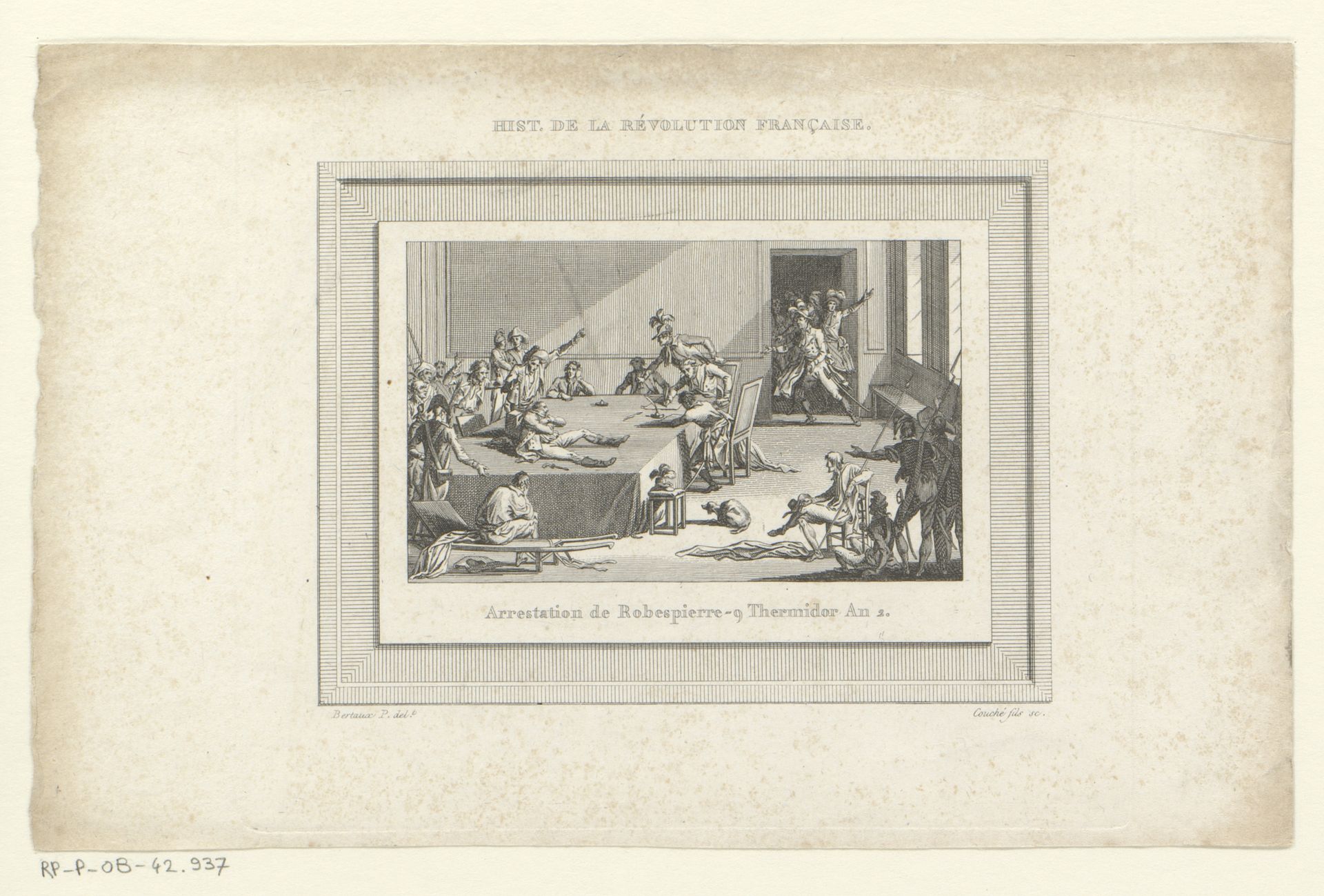 Arrestatie van Robespierre by François Louis Couché