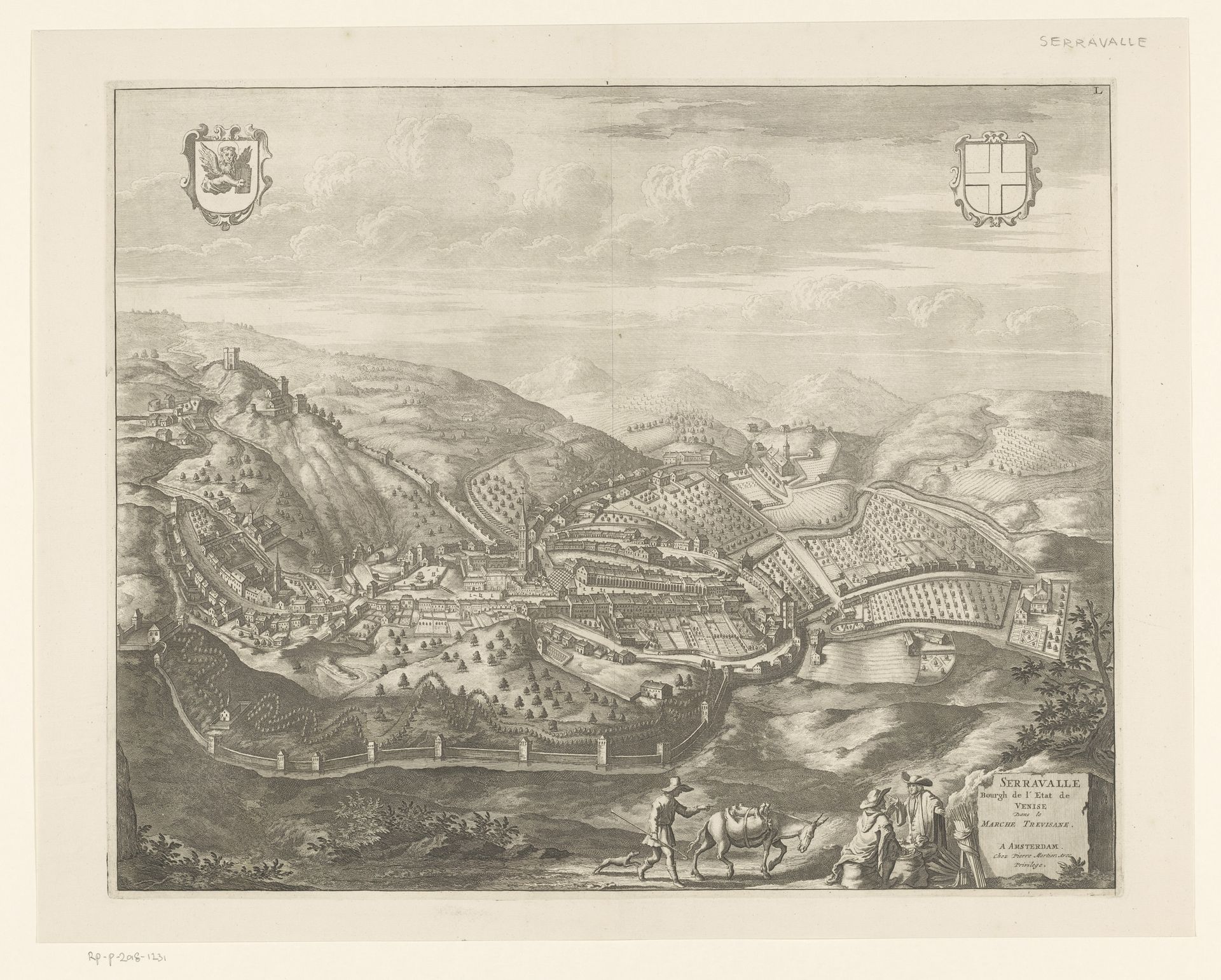 Gezicht op Serravalle (Vittorio Veneto) by Anonymous