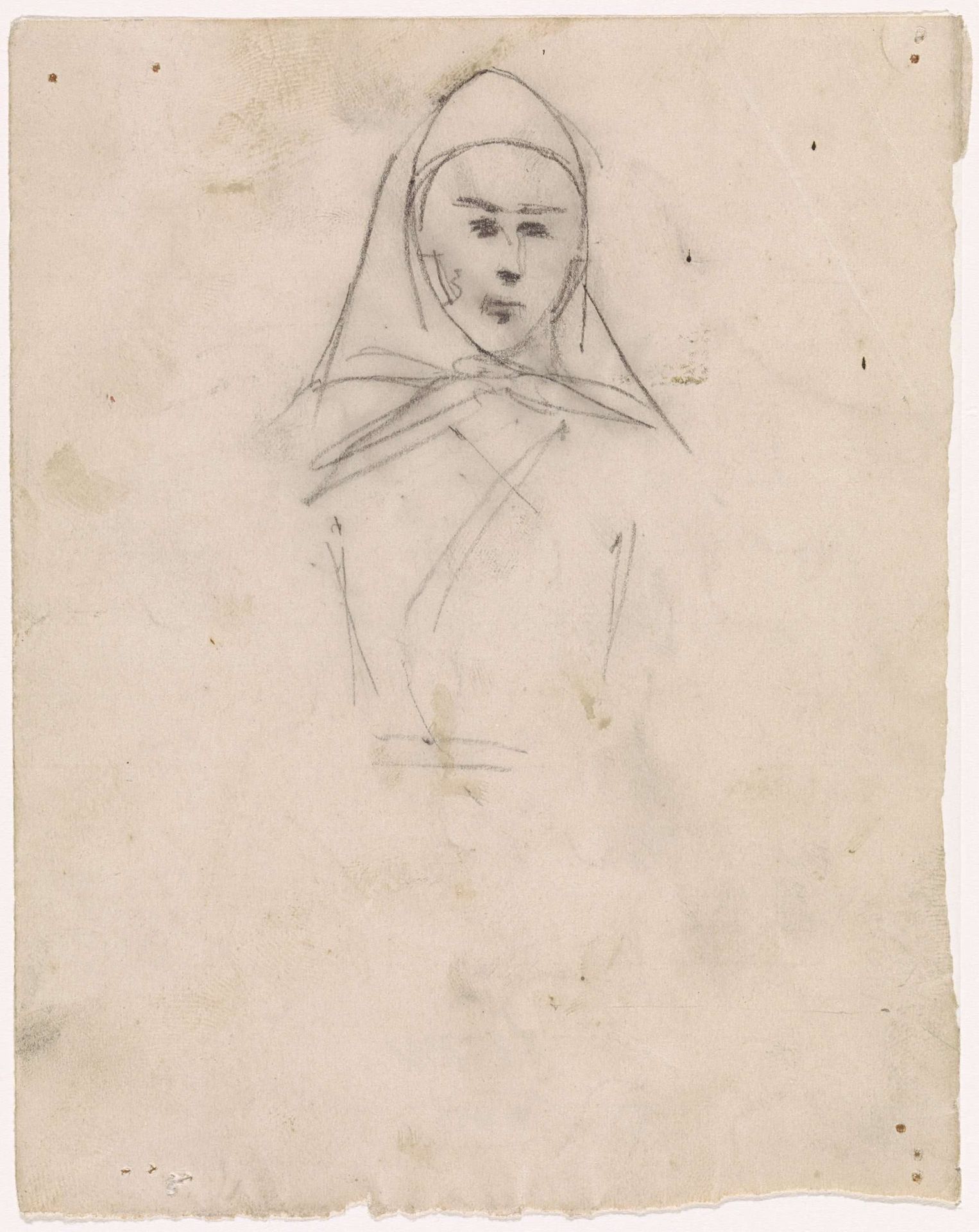 Vrouw met hoofddoek by Gerrit Willem Dijsselhof
