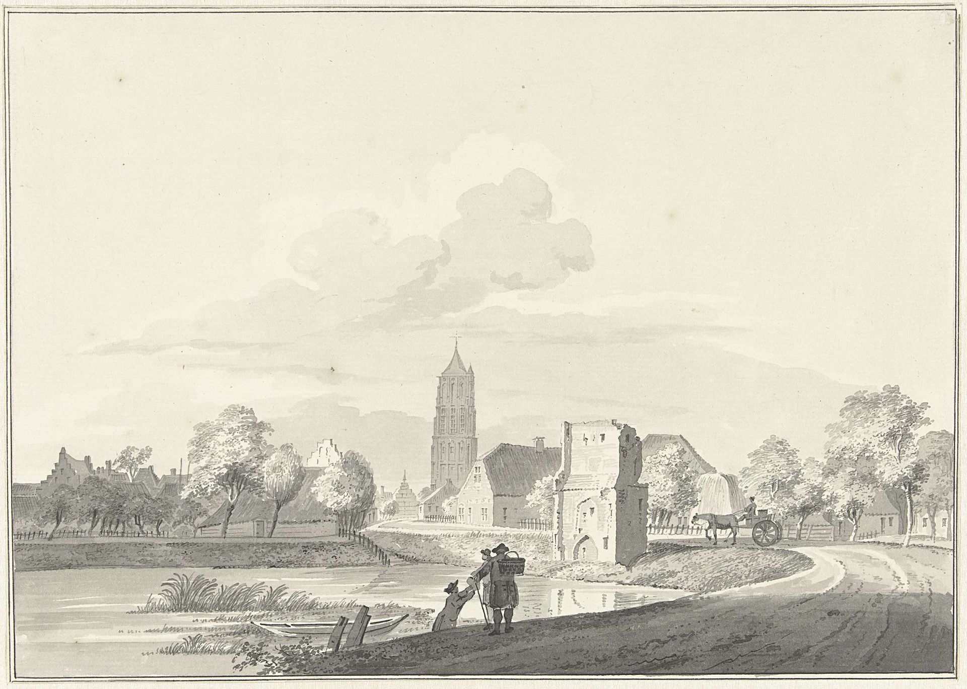 Overblijfselen van de Veerpoort te Heukelom by Pieter Jan van Liender