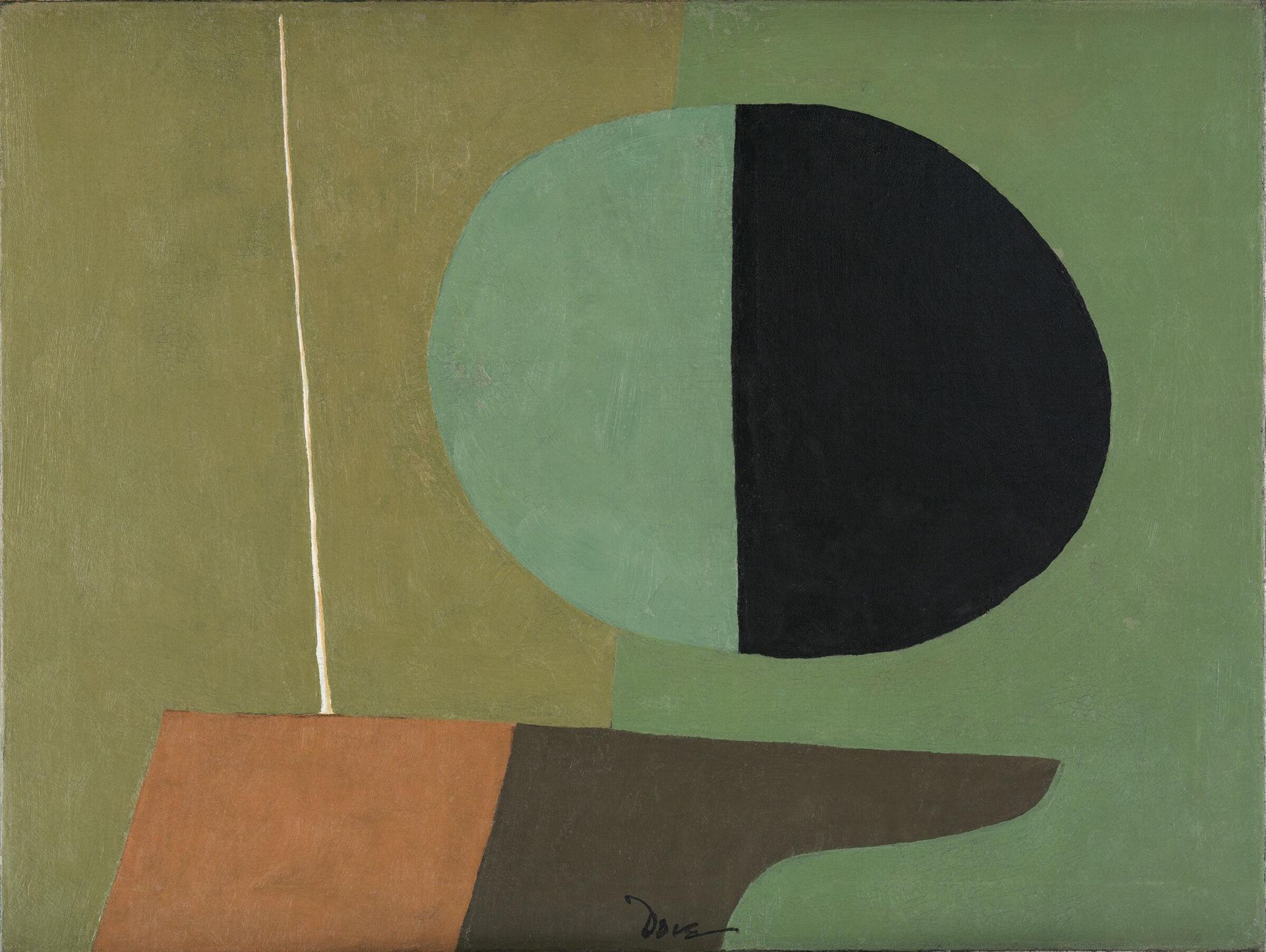 Flagpole, Apple Tree, and Garden by Arthur G. Dove