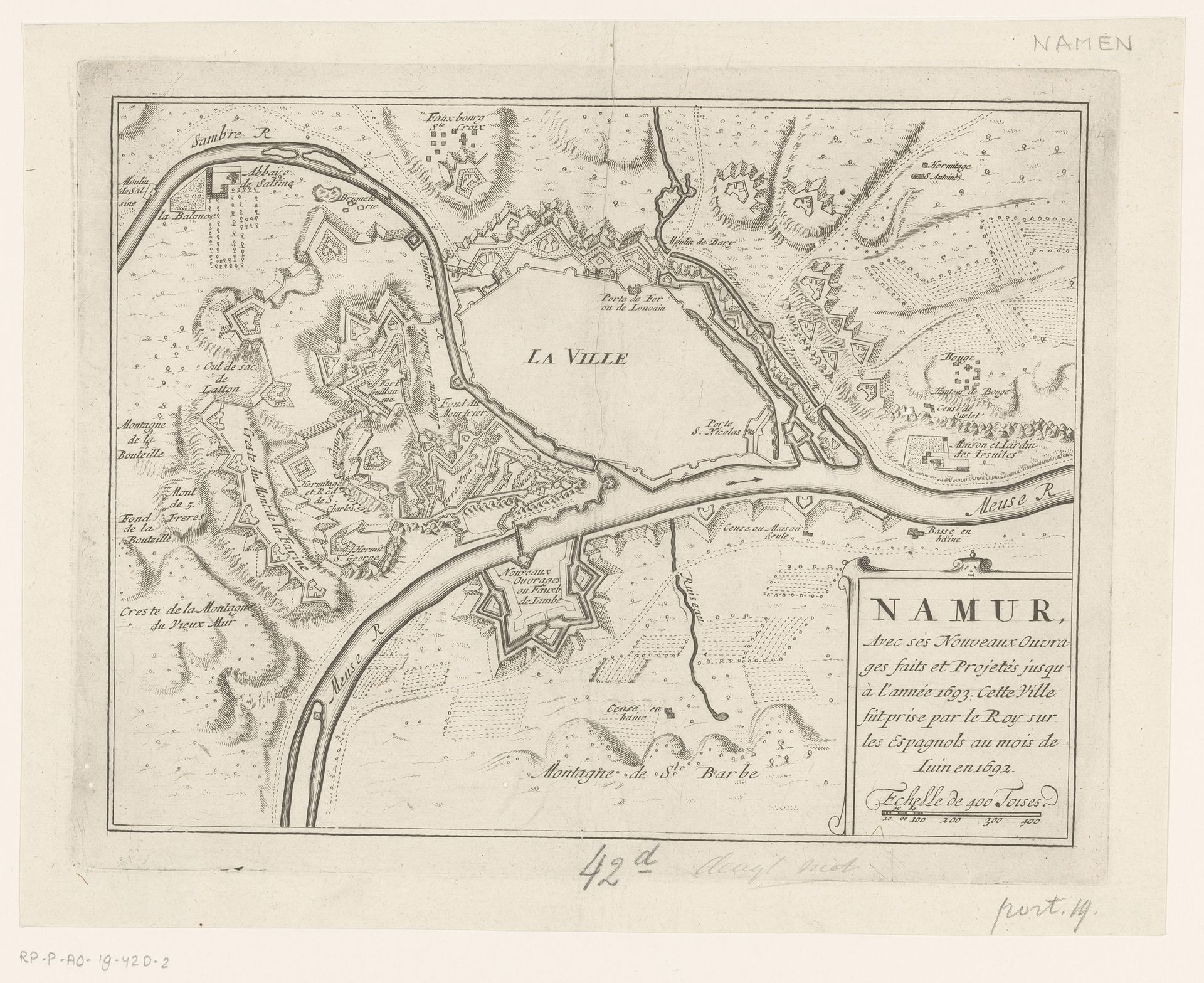 Vestingplattegrond van Namen by Anonymous