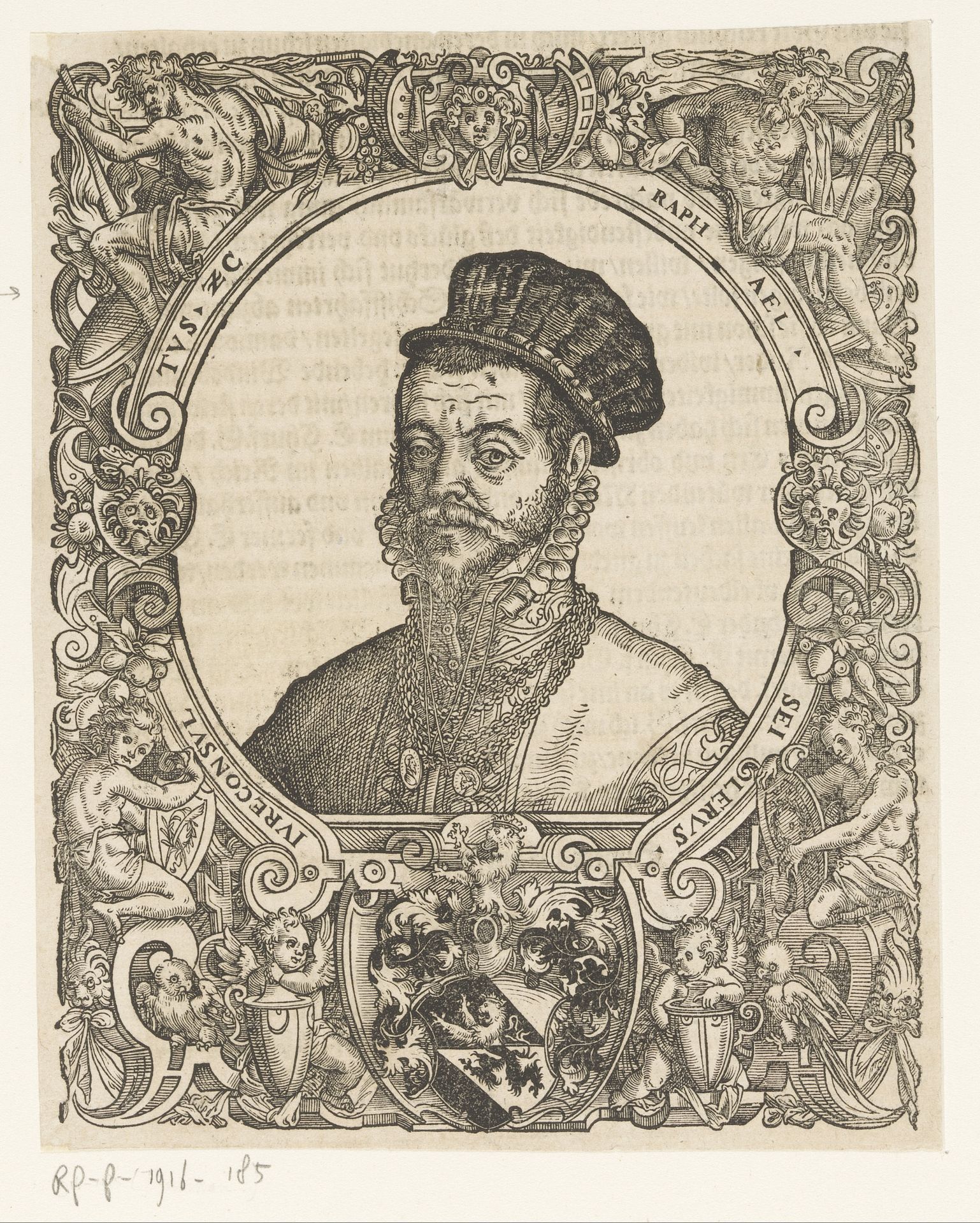 Portret van Raphael Seiler by Tobias Stimmer
