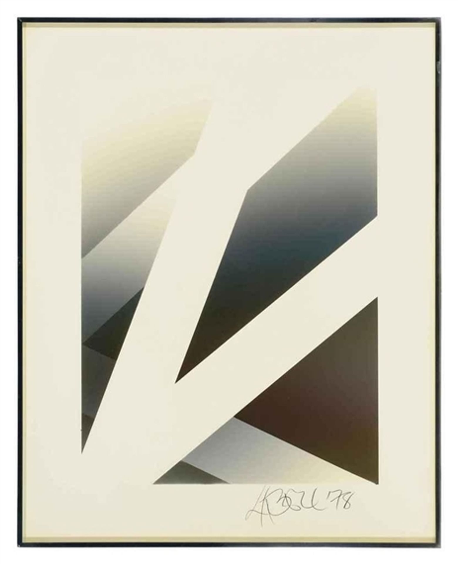 Untitled (vapor drawing) by Larry Bell