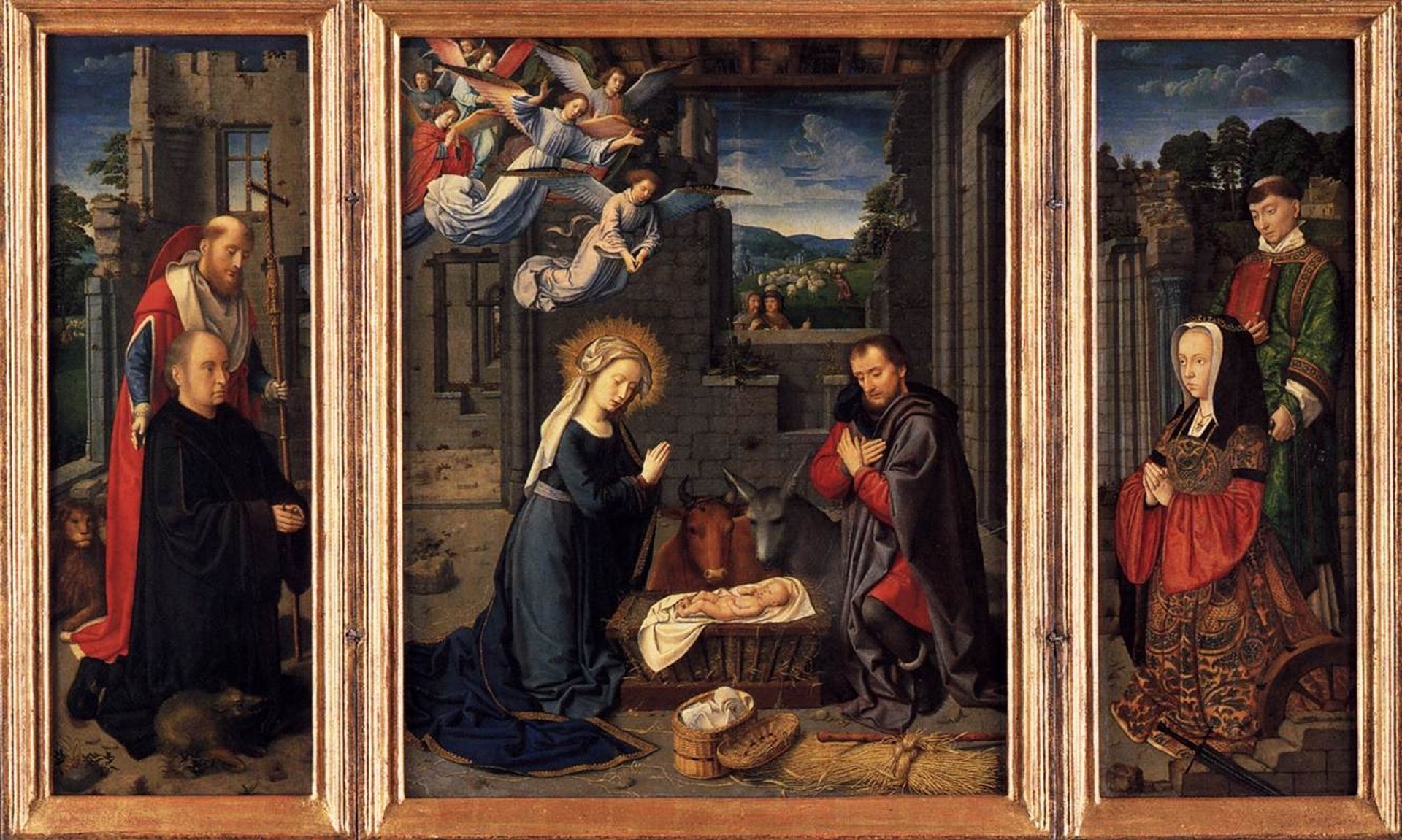 Triptych with the Nativity by Gerard David