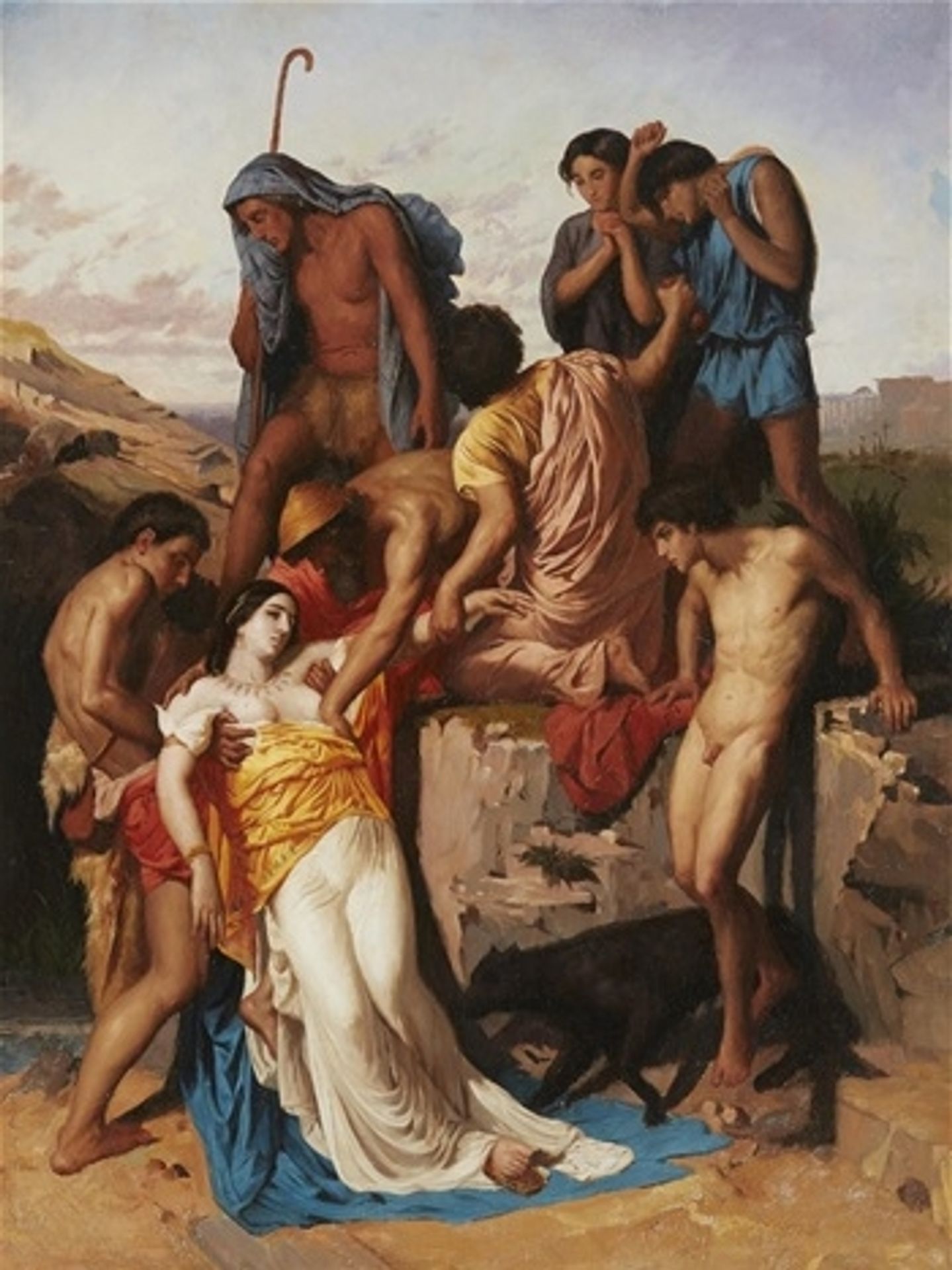 Zenobia found by shepherds on the banks of the Araxes by William Bouguereau