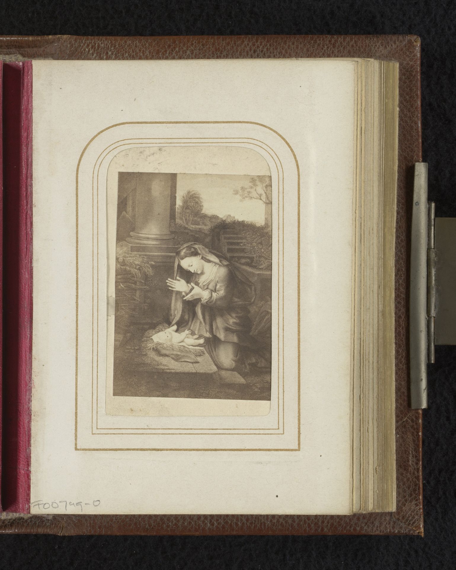 Fotoreproductie van een prent naar Adorazione del Bambino door Correggio by Anonymous