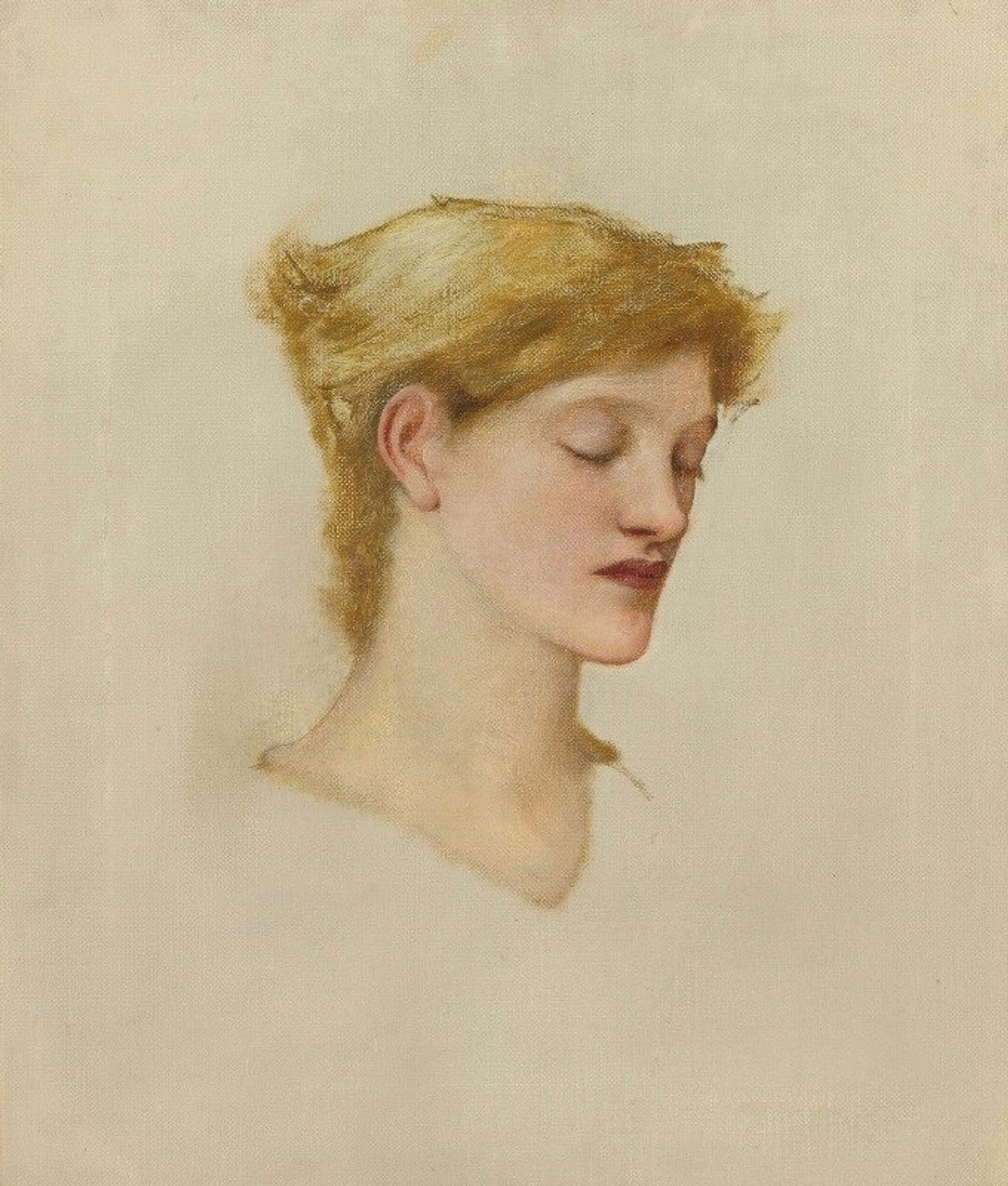 Head Of A Woman by Edward Burne-Jones