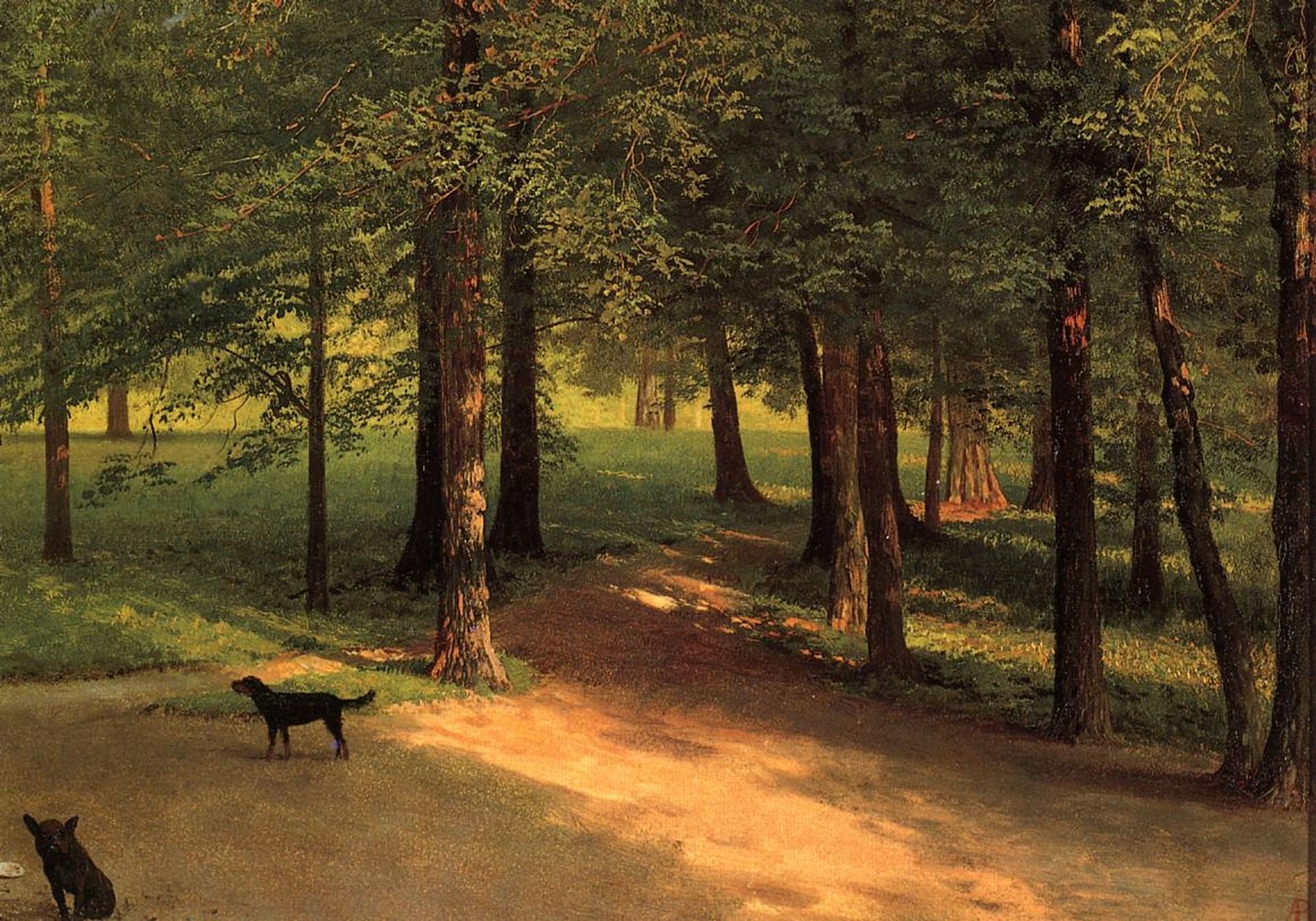 Irvington Woods by Albert Bierstadt