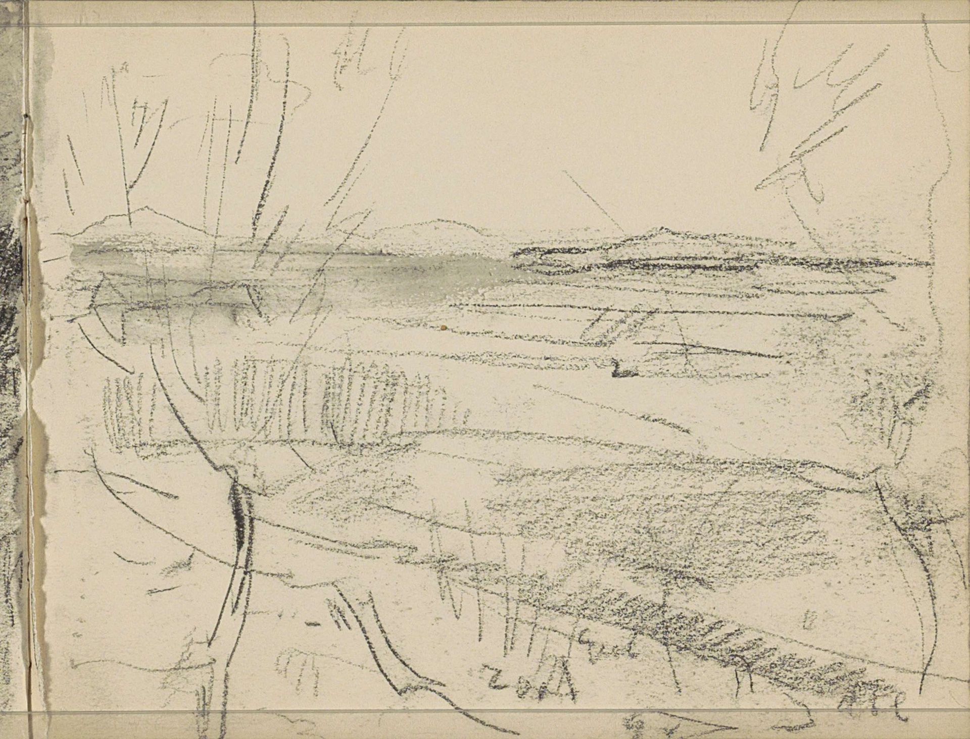 Landschap, mogelijk een duinlandschap by Johan Antonie de Jonge