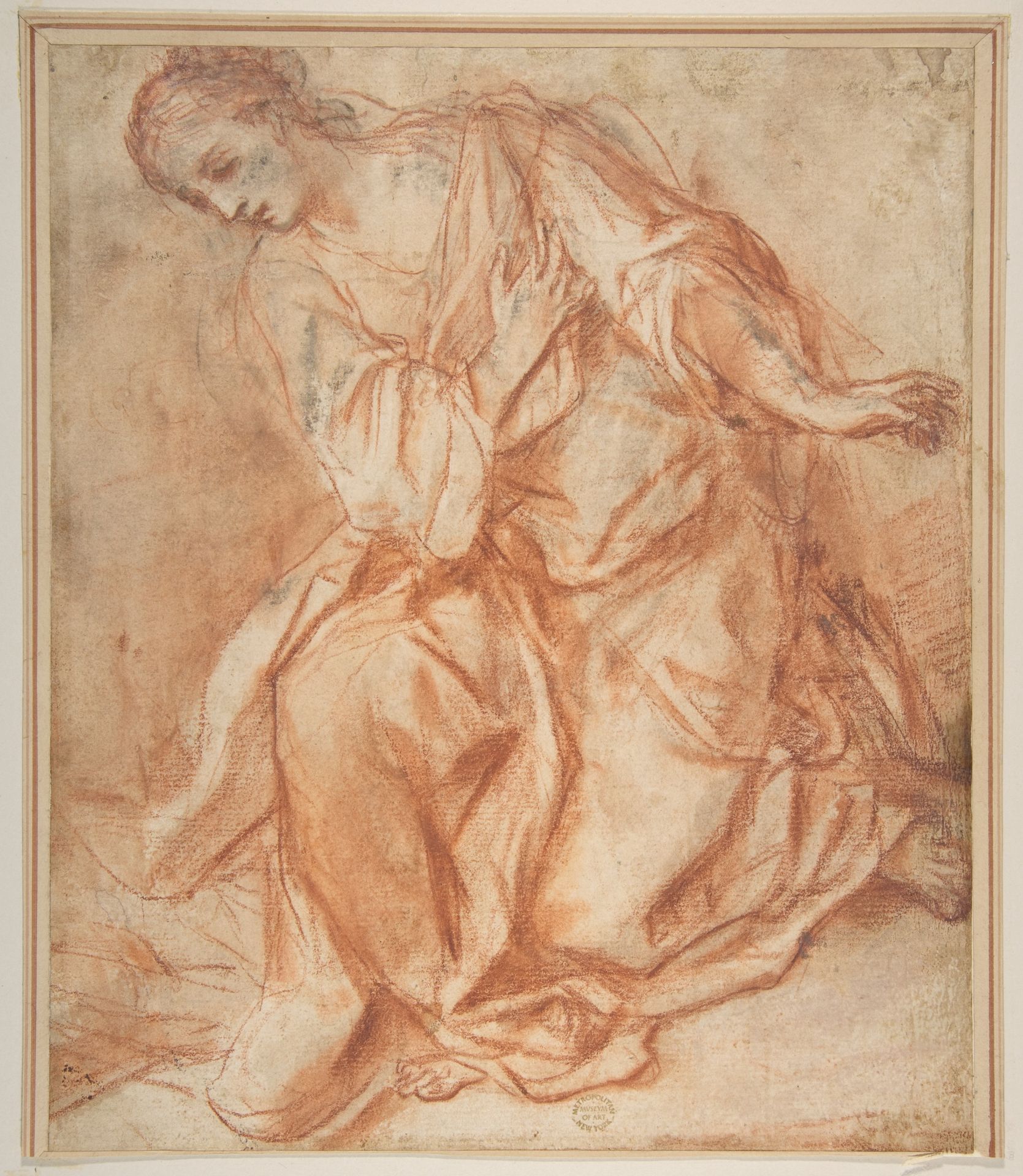 Kneeling Woman by Mattia Preti