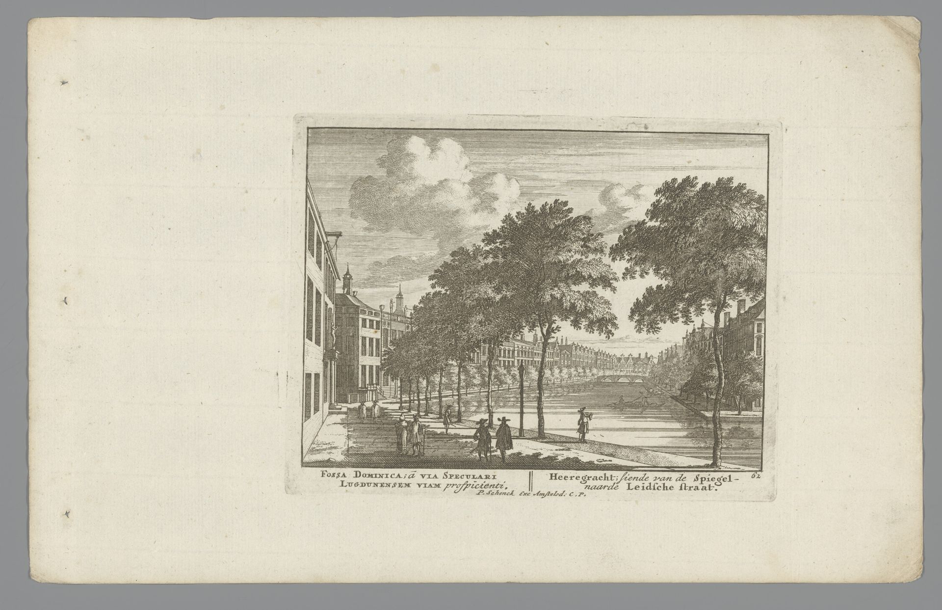 Gezicht op de Herengracht by Jan van Call
