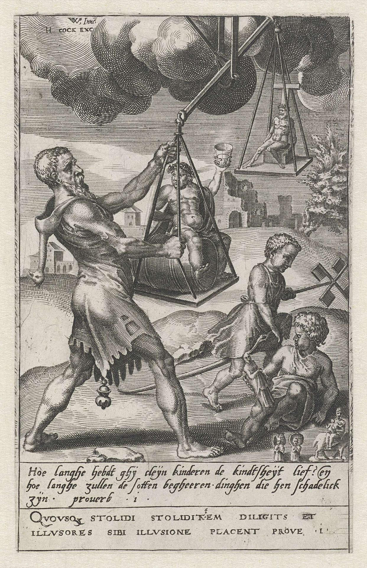 Dwaasheid van drankzucht by Dirck Volckertsz Coornhert