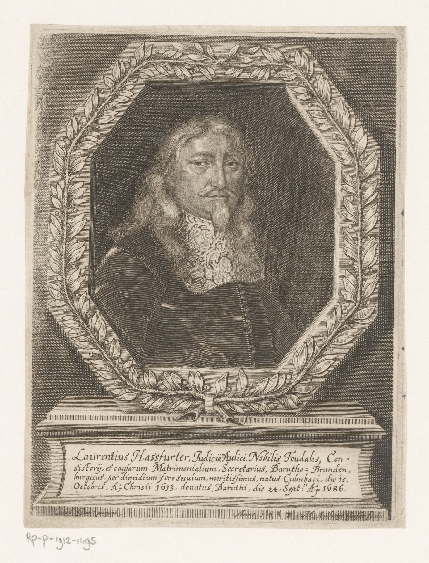 Portret van Lorenz Haßfurter by Marc Anton Gufer