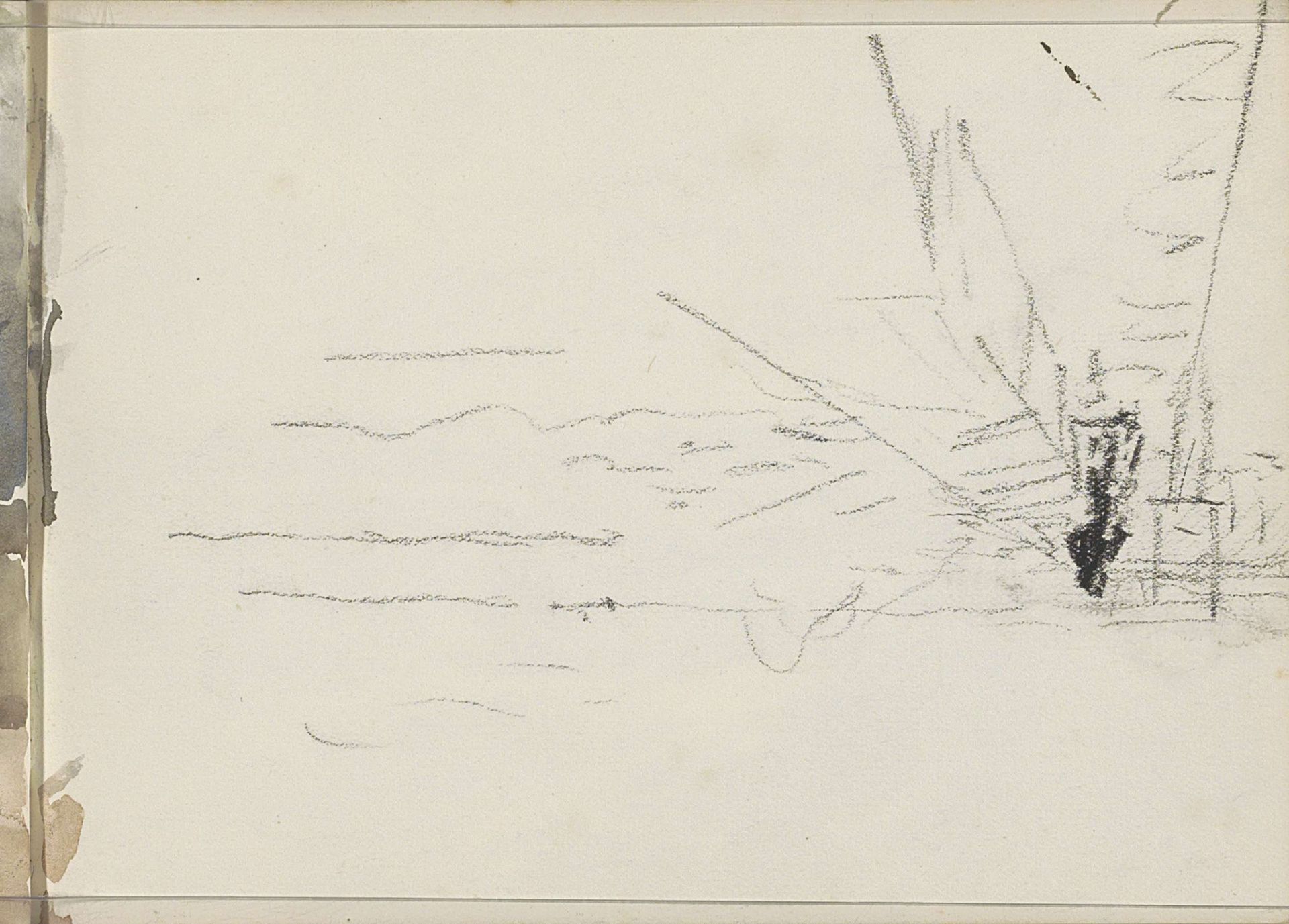 Figuur op een pier, mogelijk in Scheveningen by Johan Antonie de Jonge