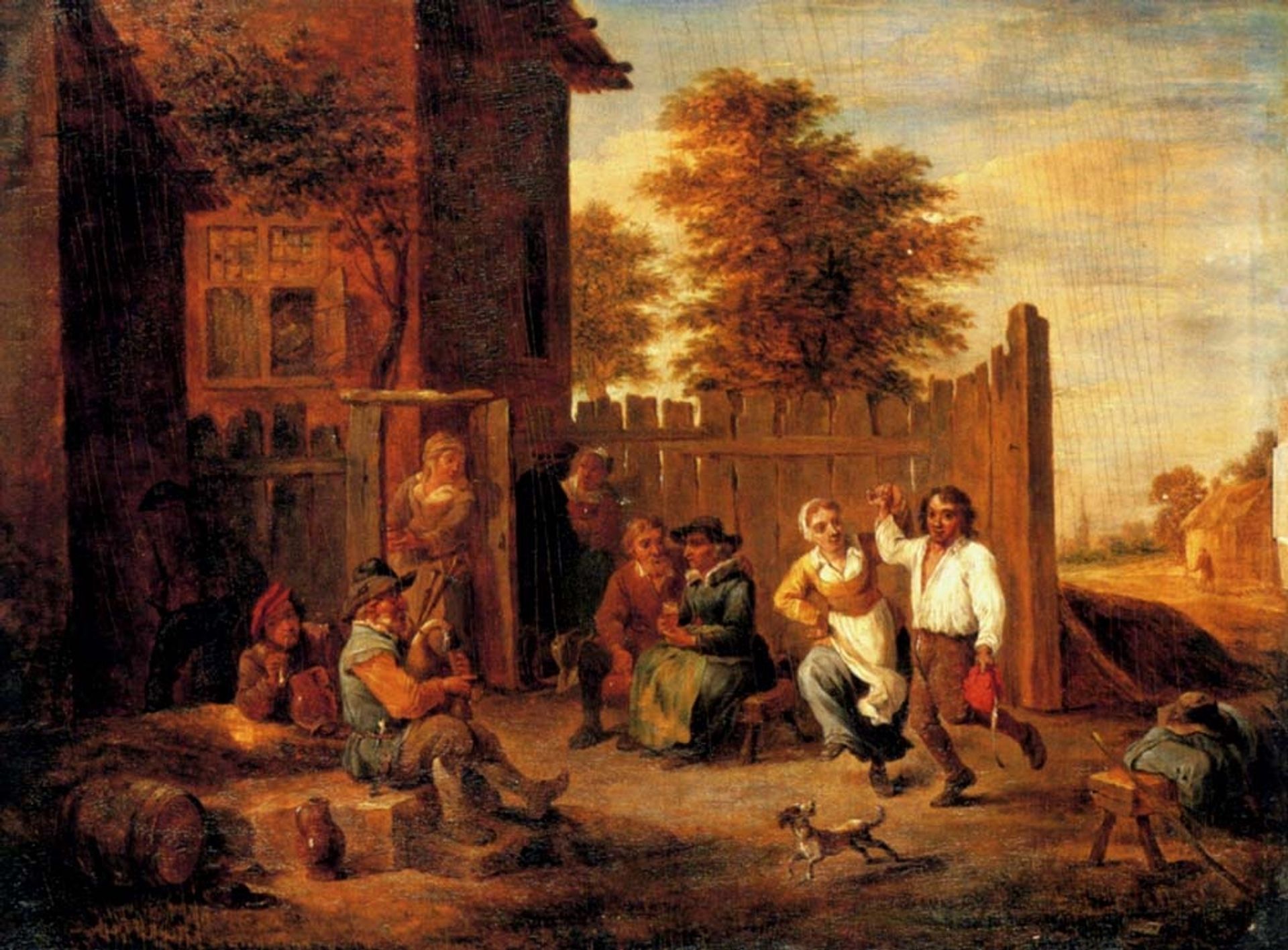 Peasants merrying outside an inn by David Teniers The Younger