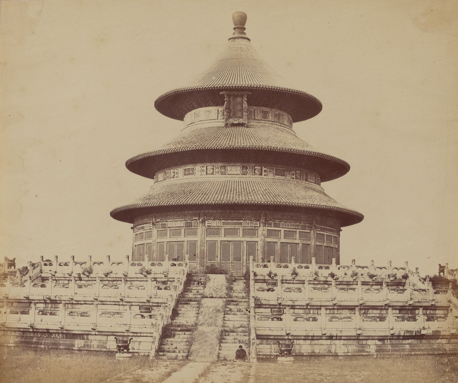 Sacred Temple of Heaven Where the Emperor Sacrifices Once a Year, in the Chinese City of Pekin, October 1860 by Felice Beato