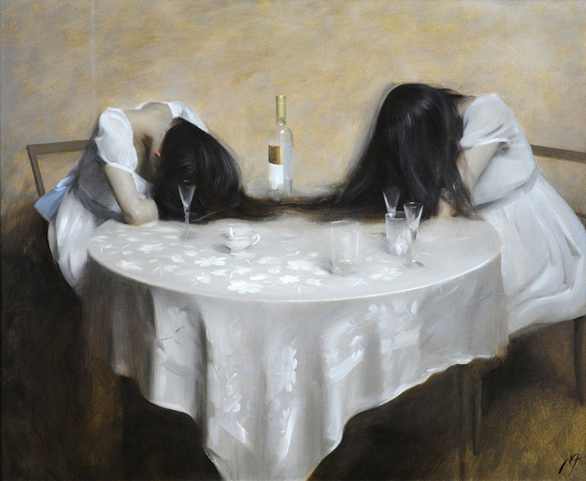 Drinking sisters by Nick Alm