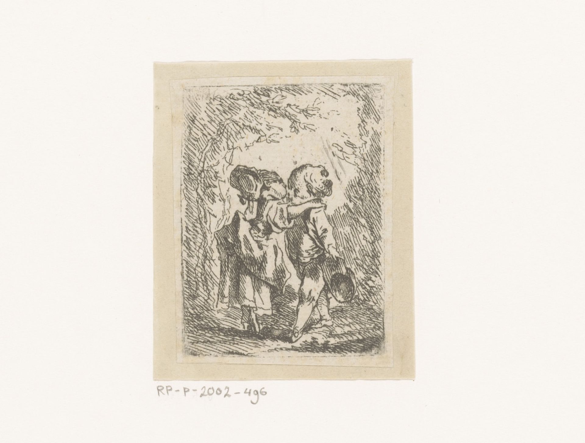 Kussende kinderen by Gottlieb Welté