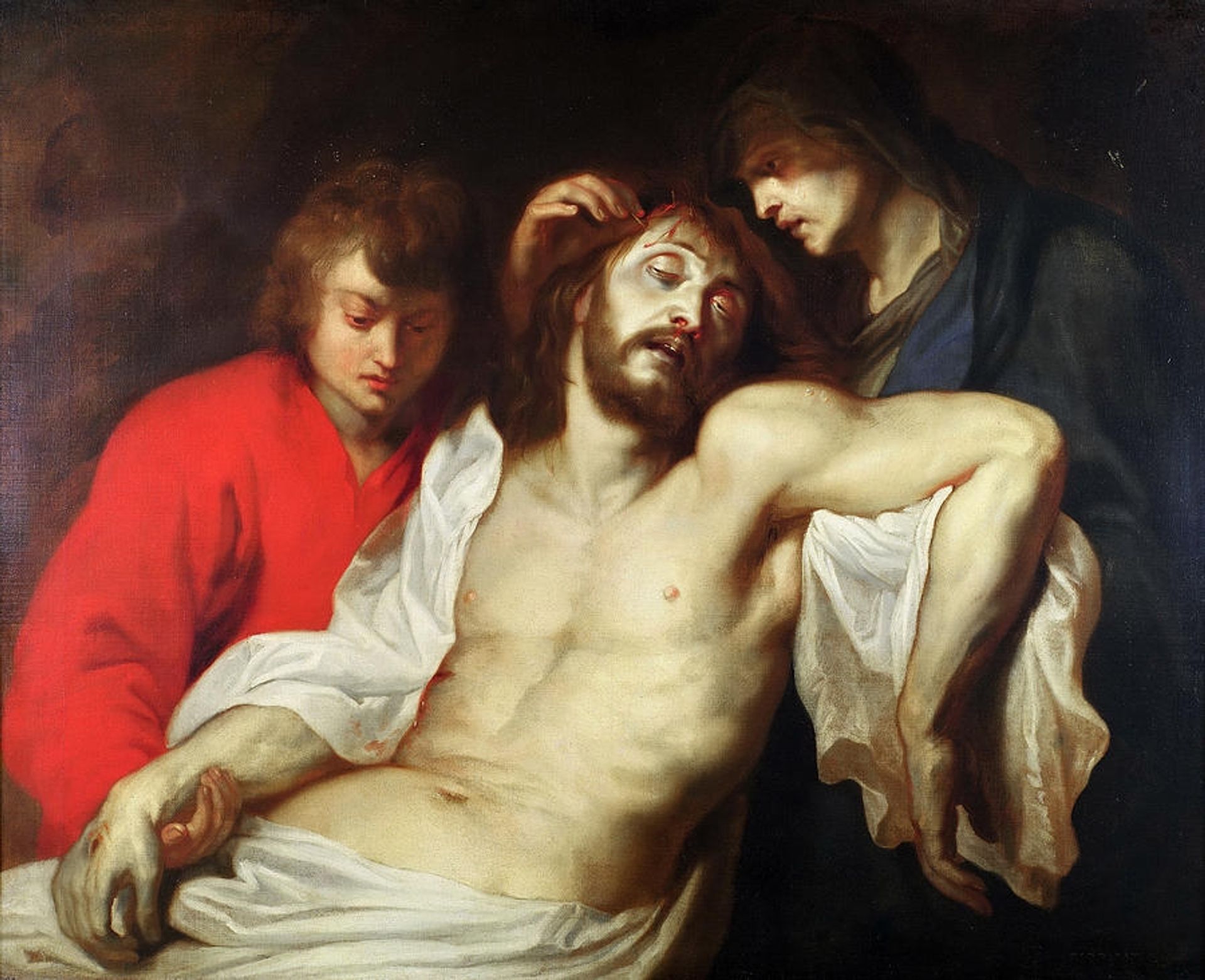 Lamentation of Christ by the Virgin Mary and St John by Peter Paul Rubens