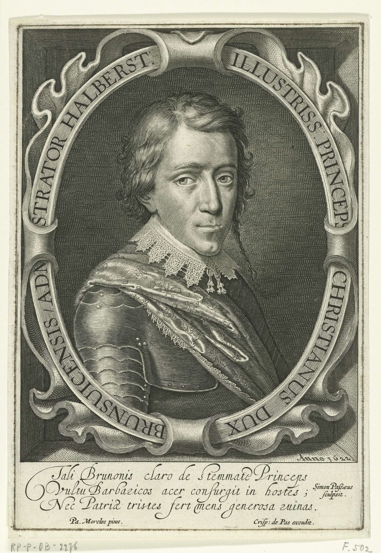 Portret van Christiaan, hertog van Brunswijk-Wolfenbüttel by Simon van de Passe