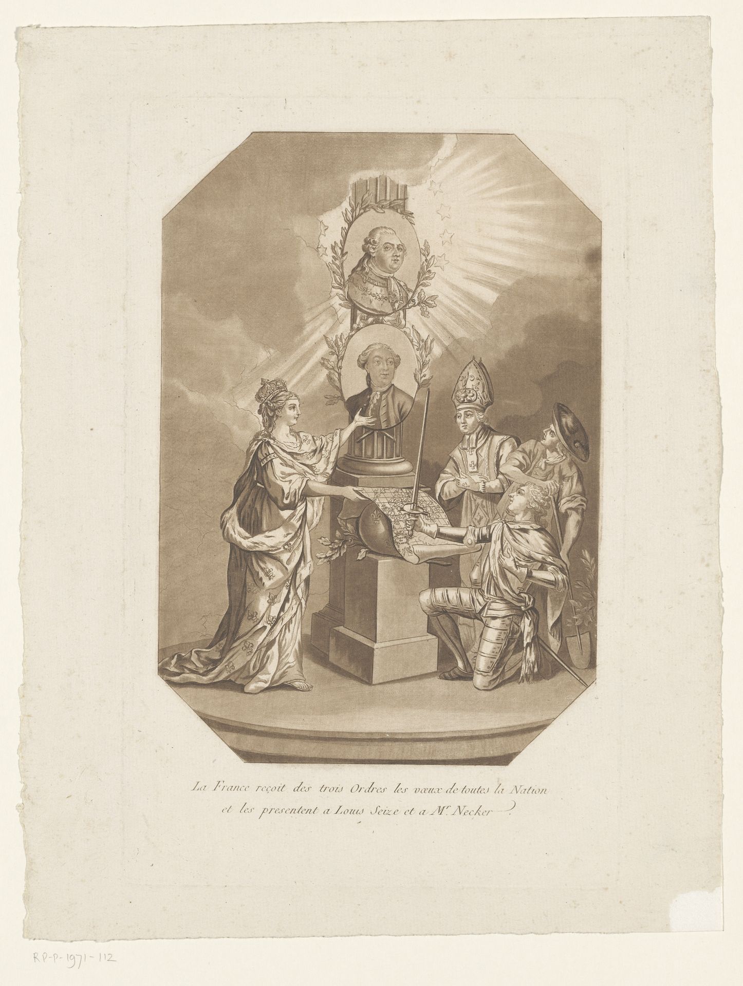 Allegorie op Necker, ca. 1781-1788 by Anonymous