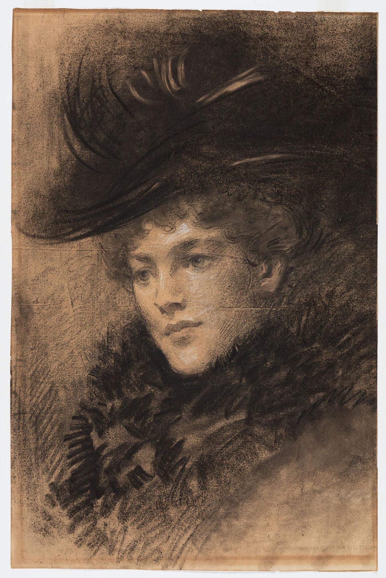 Portrait of a Woman in a Hat by James Carroll Beckwith