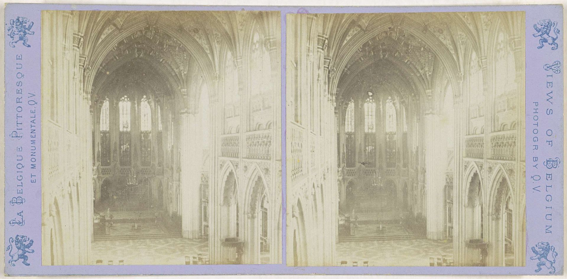 Interieur van de Sint-Jacobskerk in Luik by Jules Hippolyte Quéval