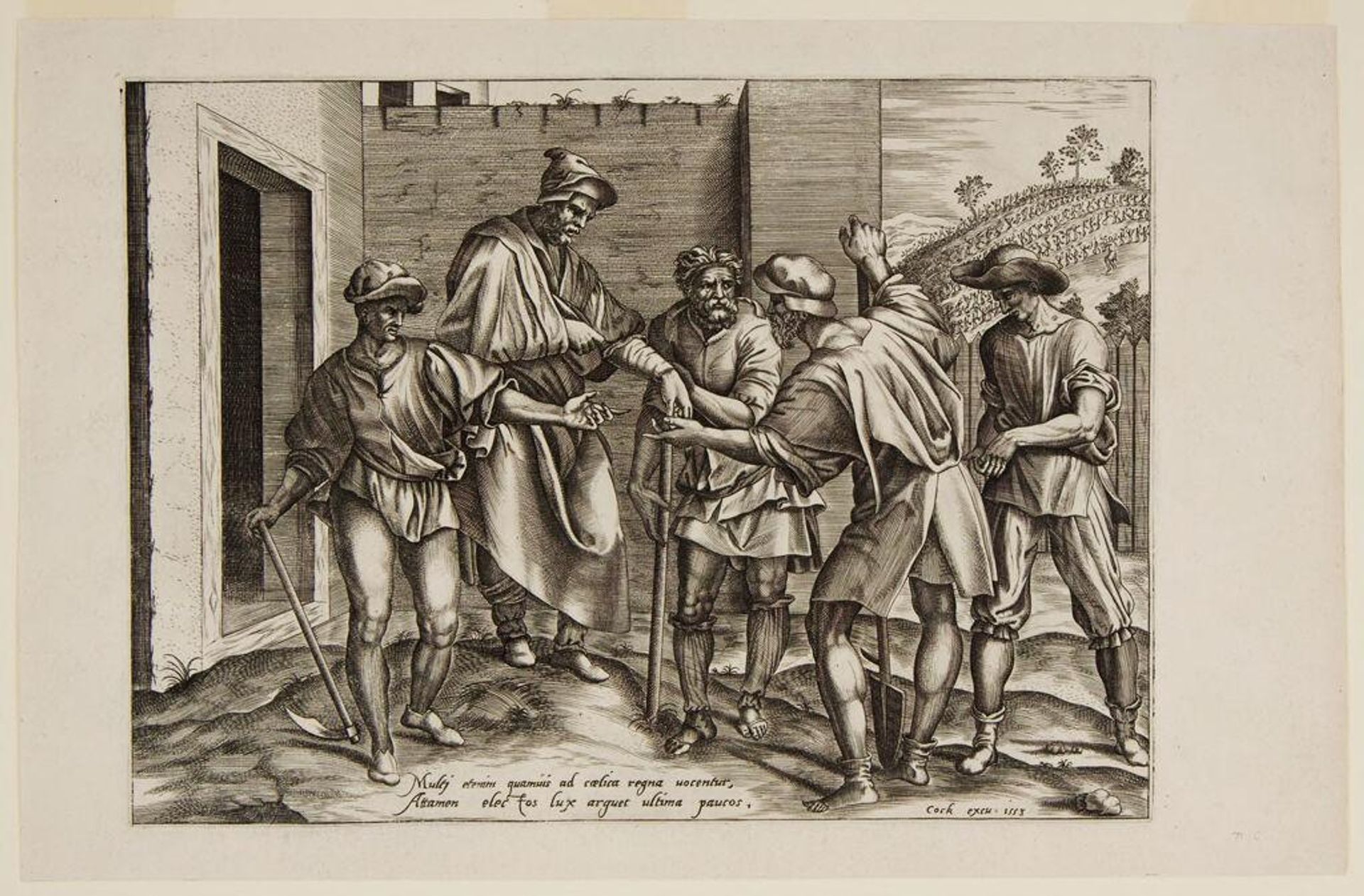 The Owner of the Vineyard Paying the Laborers by Cornelis Cort
