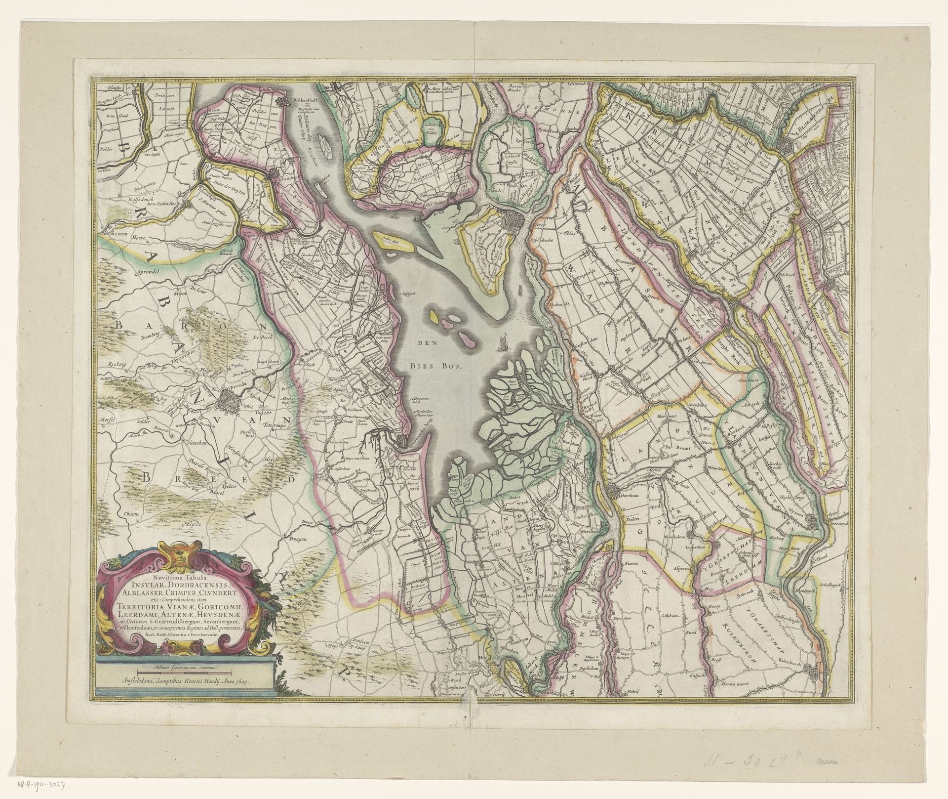Kaart van een deel van Zuid-Holland by Anonymous