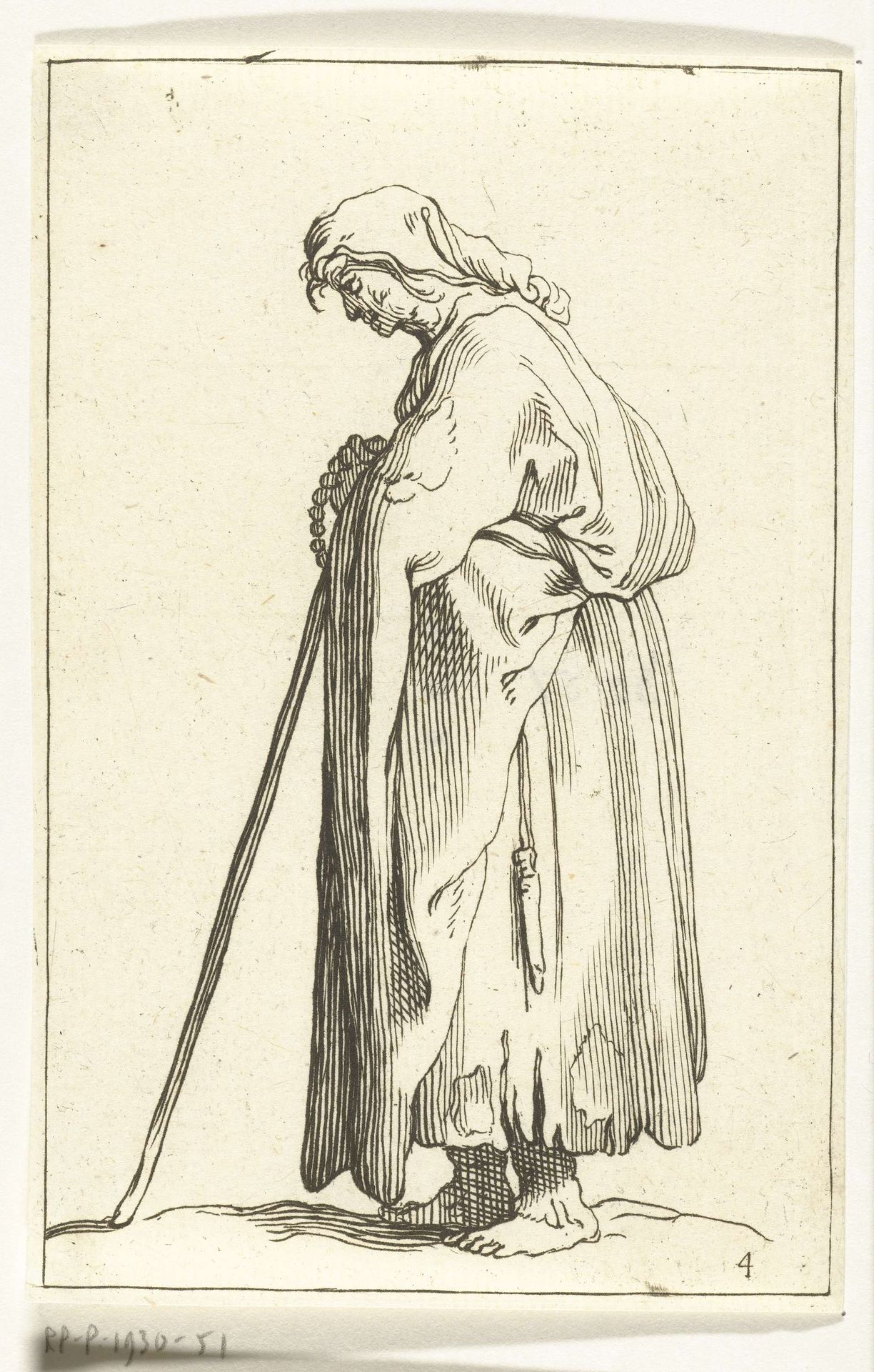 Oude boerenvrouw by Frederick Bloemaert