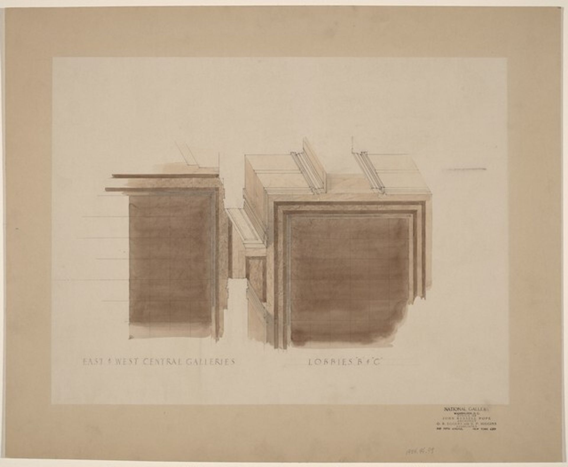 East and West Central Galleries: Lobbies "B" and "C" by Eggers and Higgins, Architects