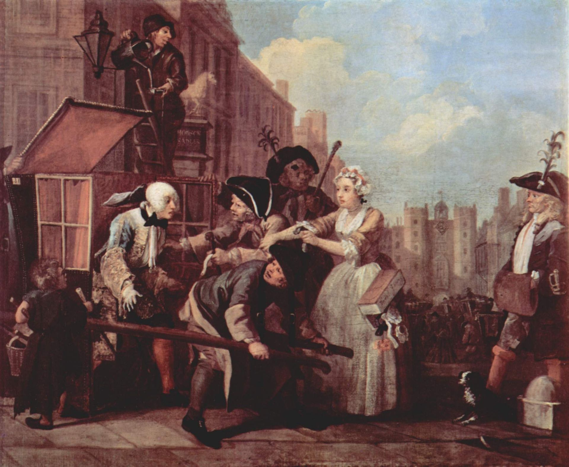 The arrest for theft by William Hogarth