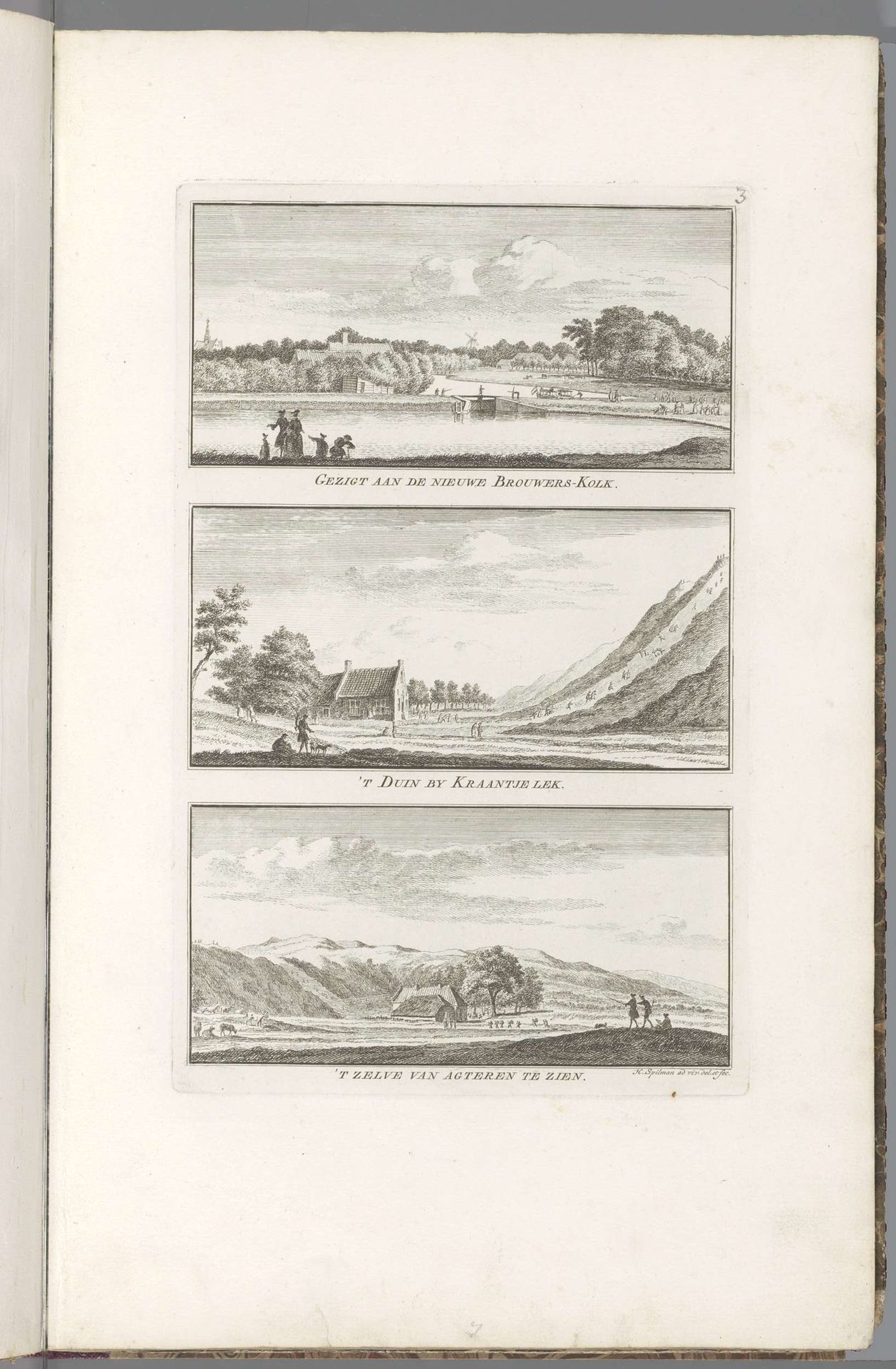 Gezichten op de Nieuwe Brouwerskolk en Kraantje Lek te Overveen by Hendrik Spilman