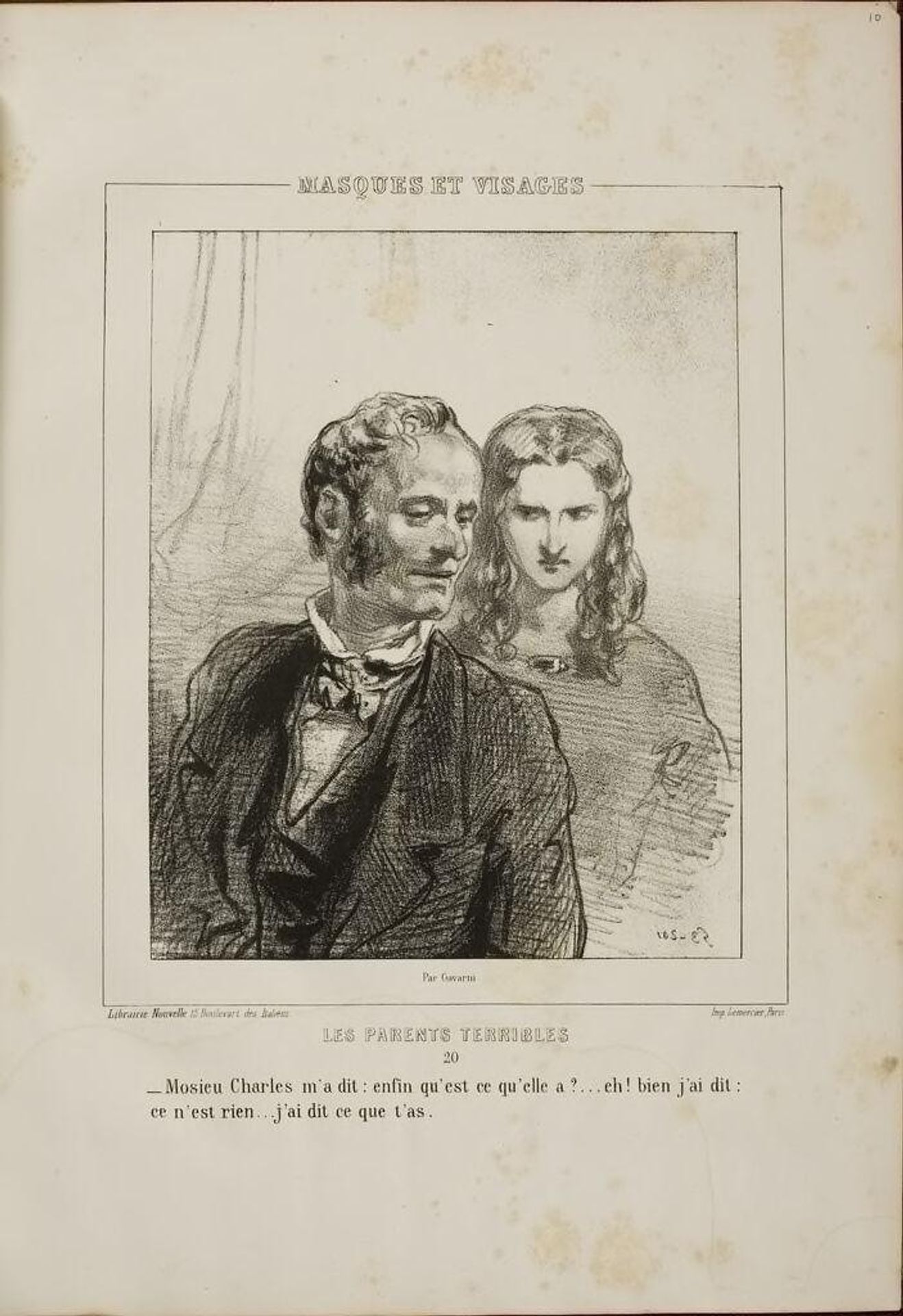M. Charles asked me: So what does she have? ... And so I said: It is nothing ... I said what you had., p. 20 by Paul Gavarni