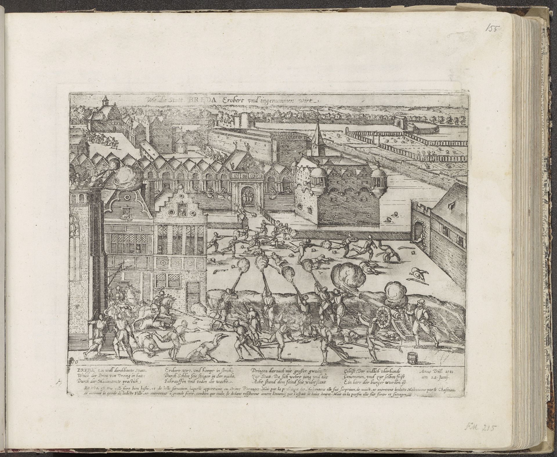 Verovering van Breda door de Malcontenten, 1581 by Frans Hogenberg