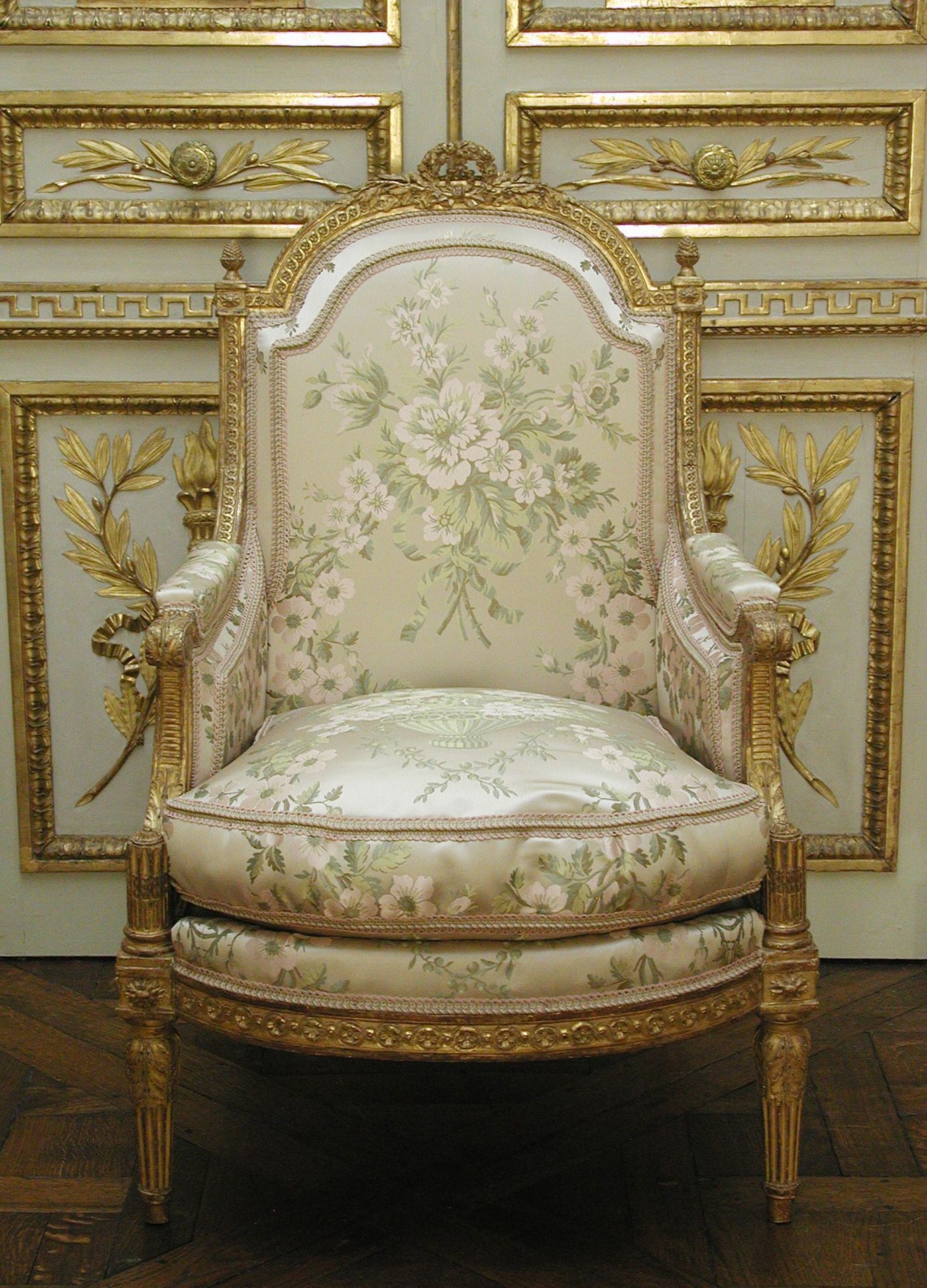 Armchair (Bergère à la reine) (one of a pair) (part of a set) by Jean-Baptiste-Bernard Demay
